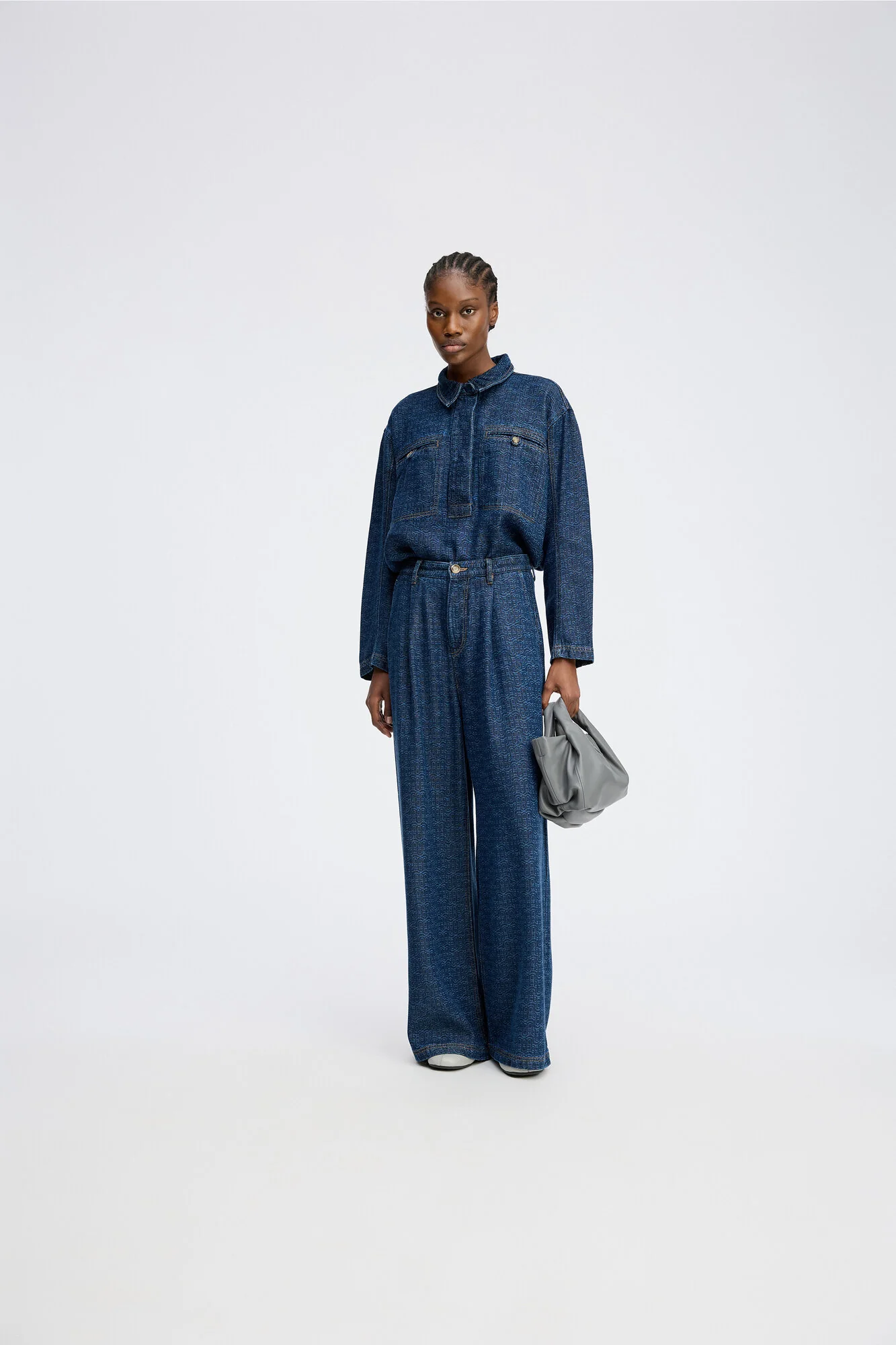 Ruxa Logo denimskjorte - Indigo - Image 3