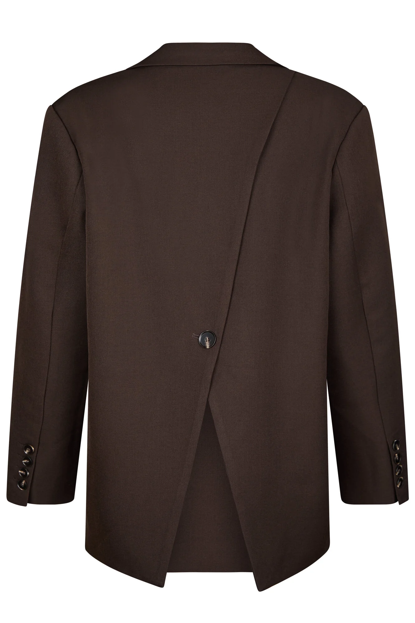 Aarielle Structure blazer - mørkebrun - Image 4