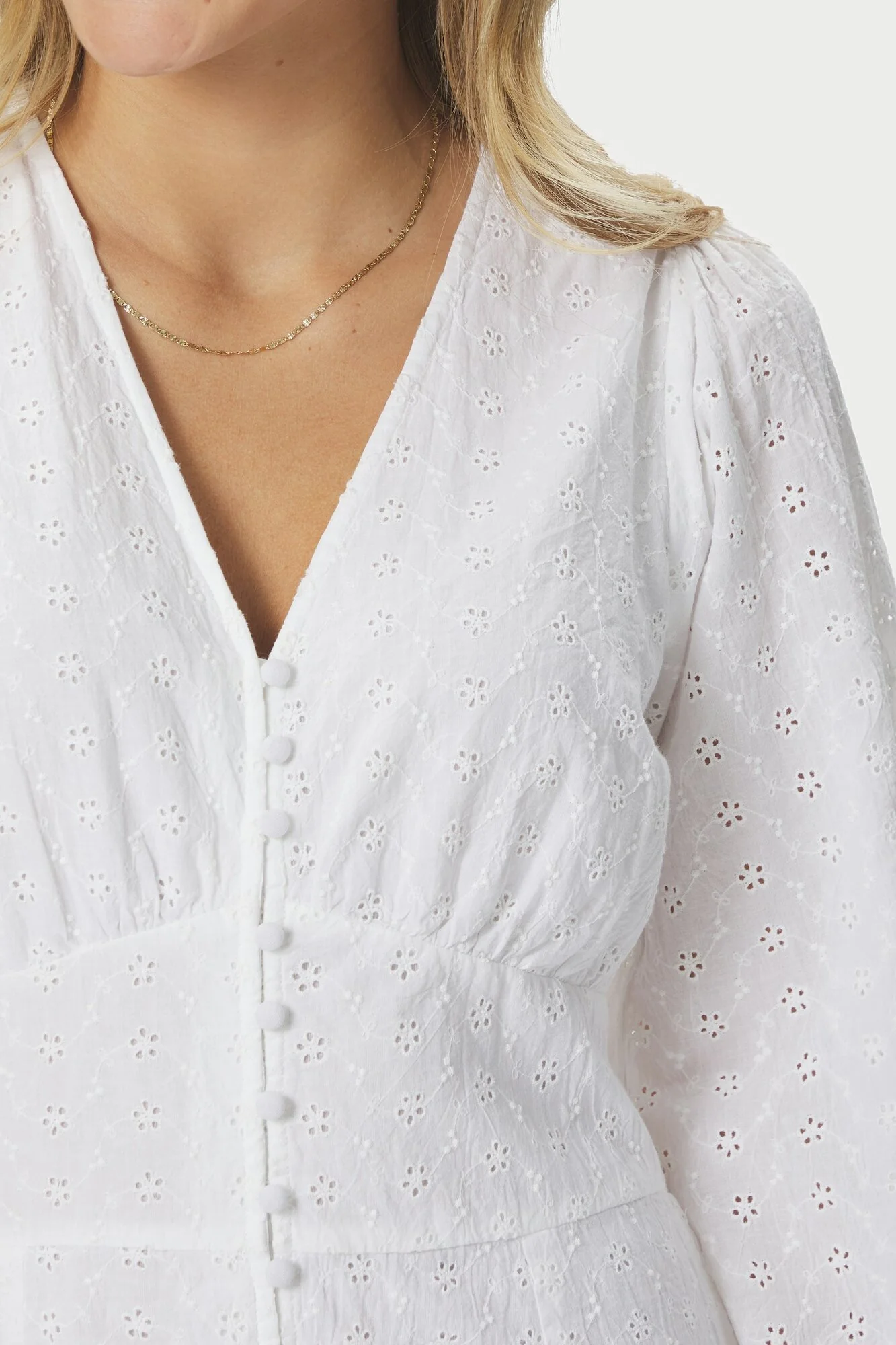 Alto Embroidery kjole - hvid - Image 7