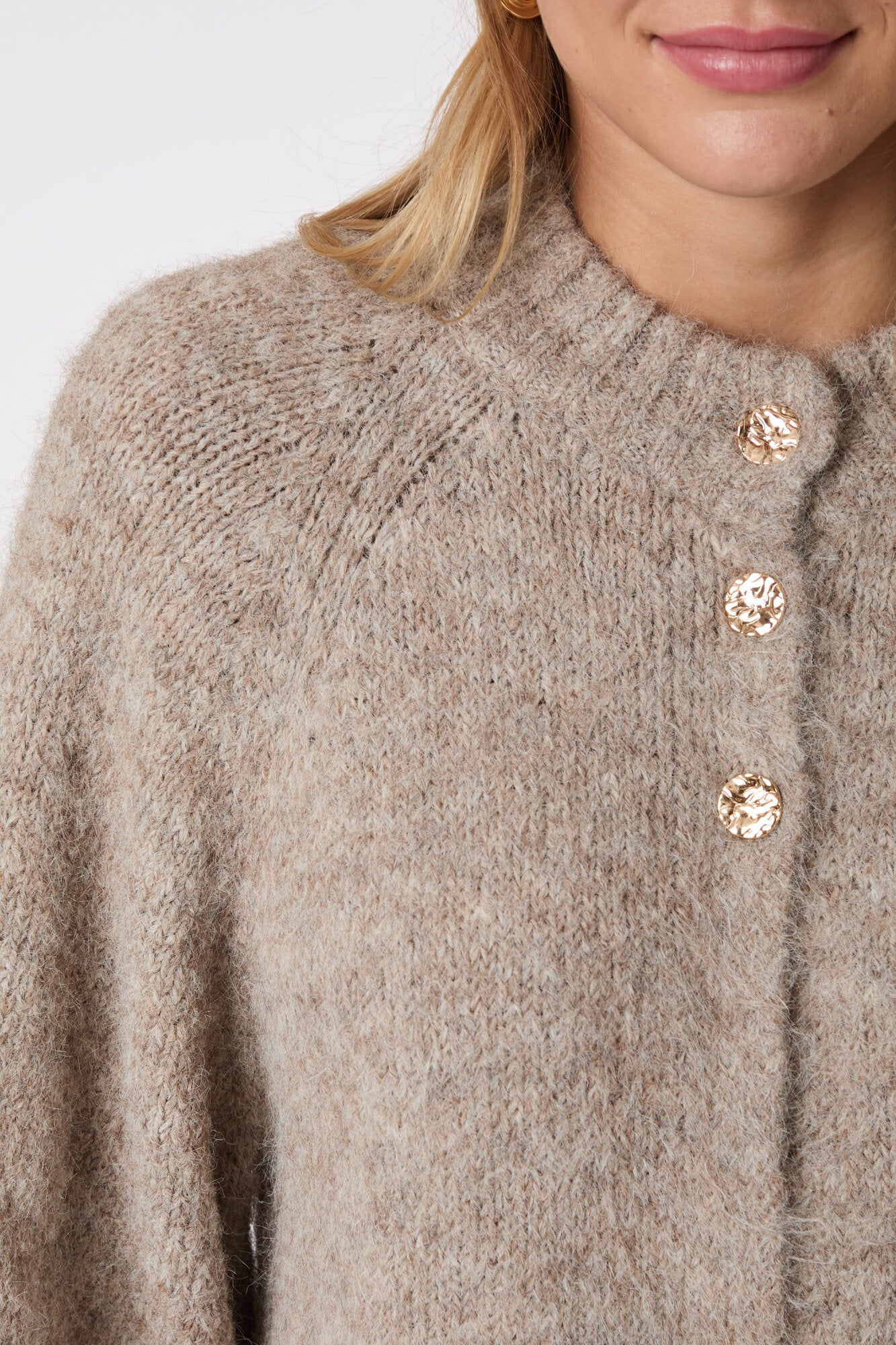 Benuta Fluffy cardigan - Beige Melange - Image 5
