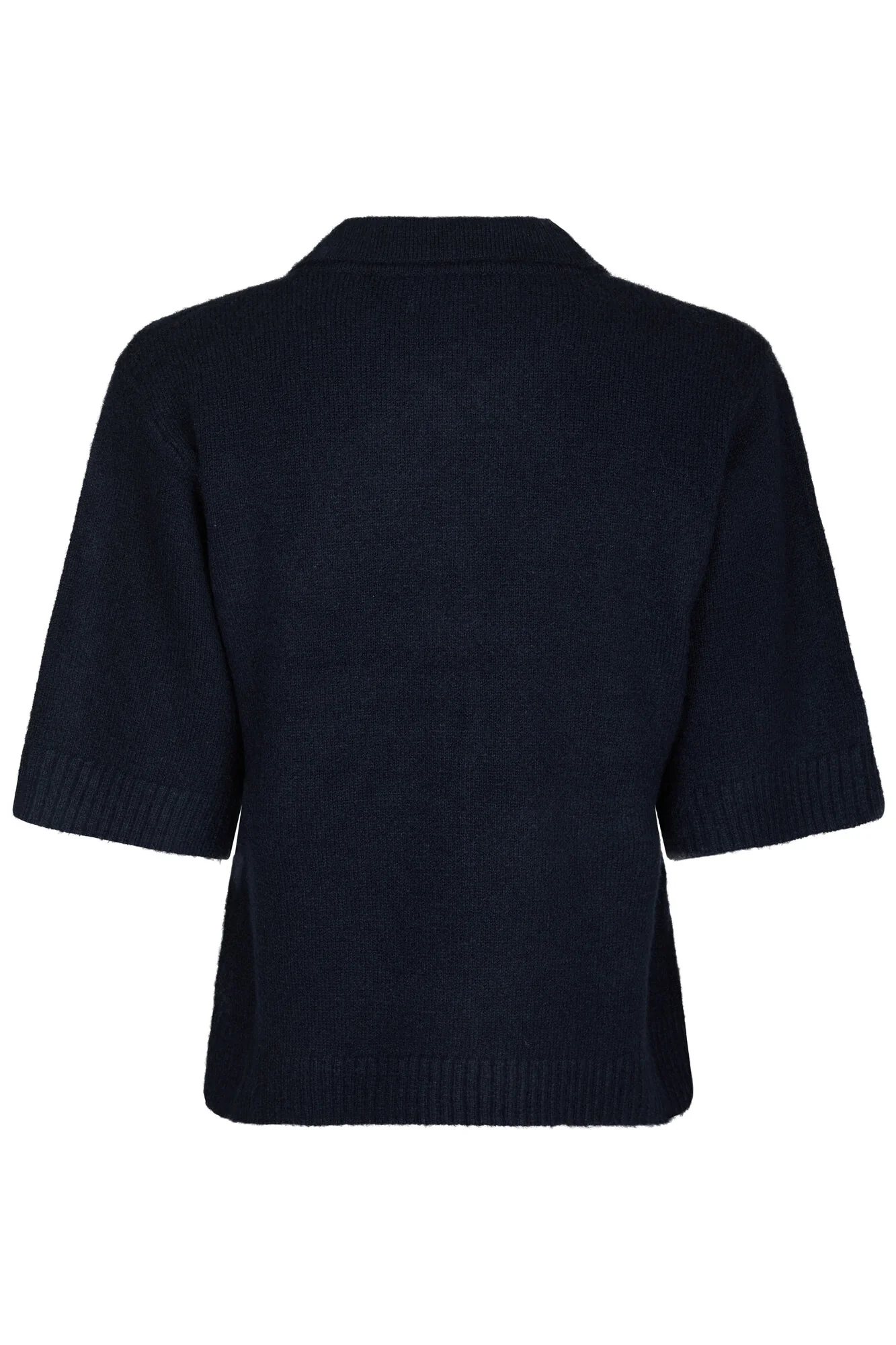 Cunna strikket polotrøje - Navy - Image 5