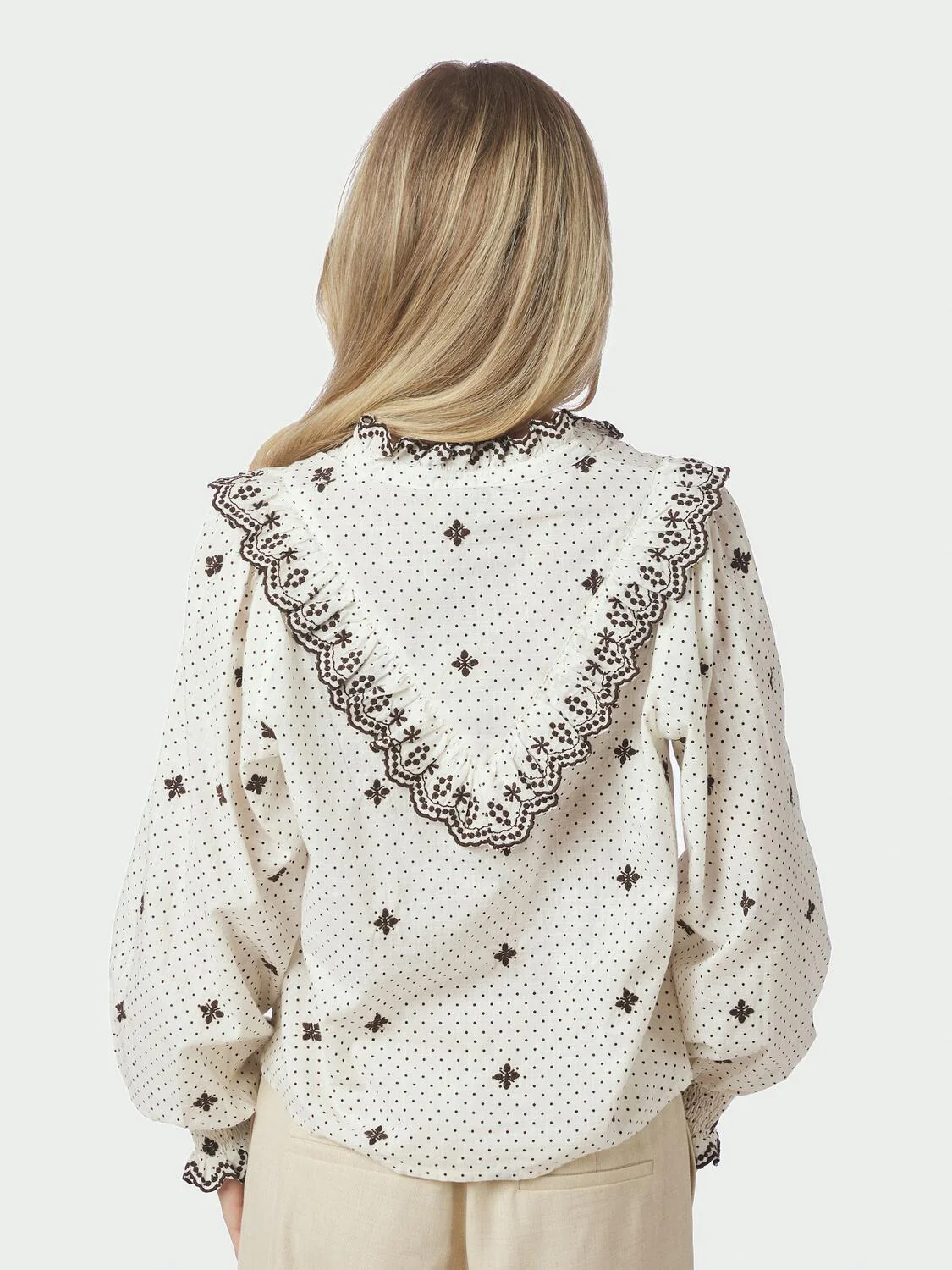 Degas Dot bluse - Off White - Image 3