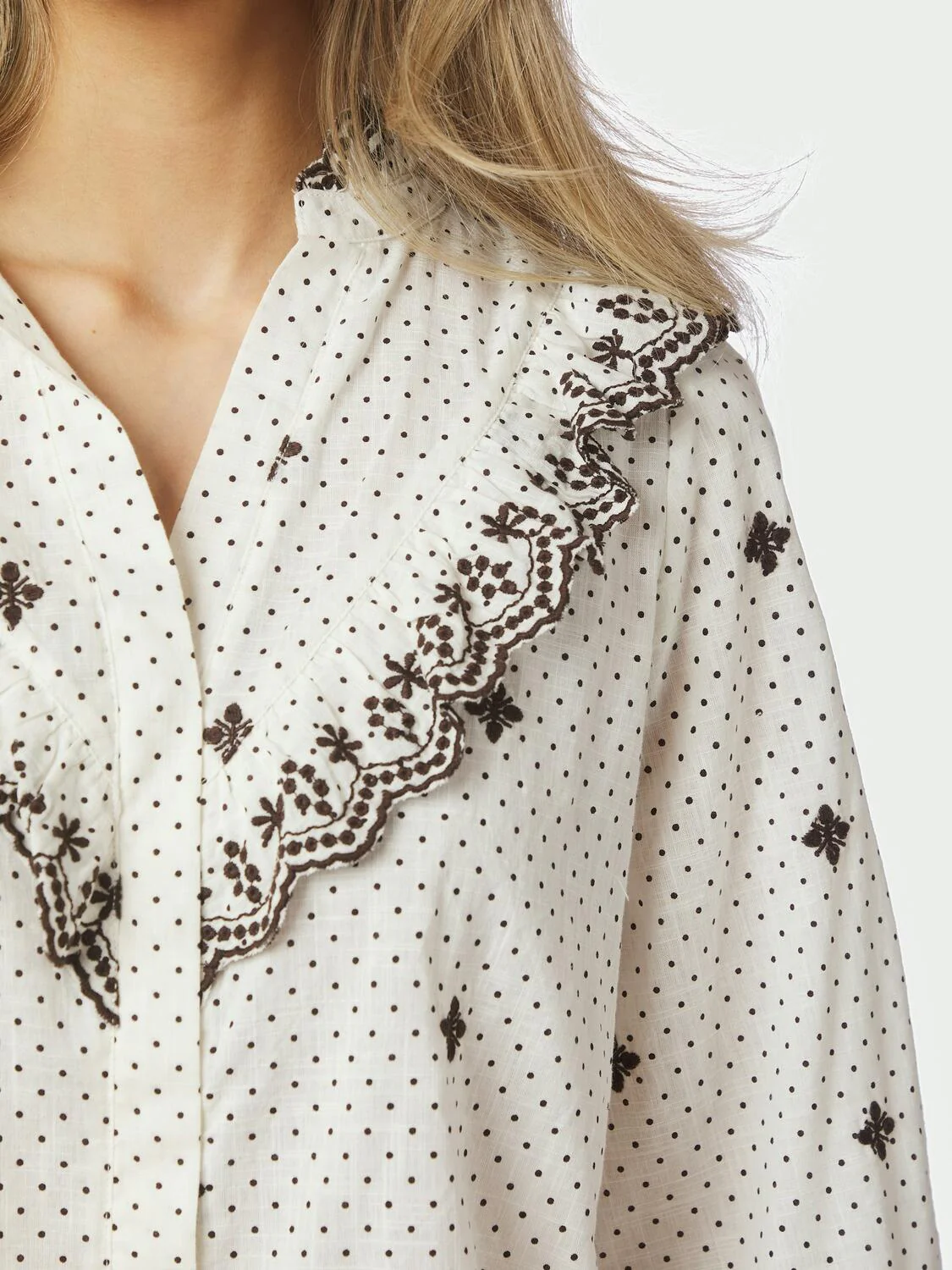 Degas Dot bluse - Off White - Image 6