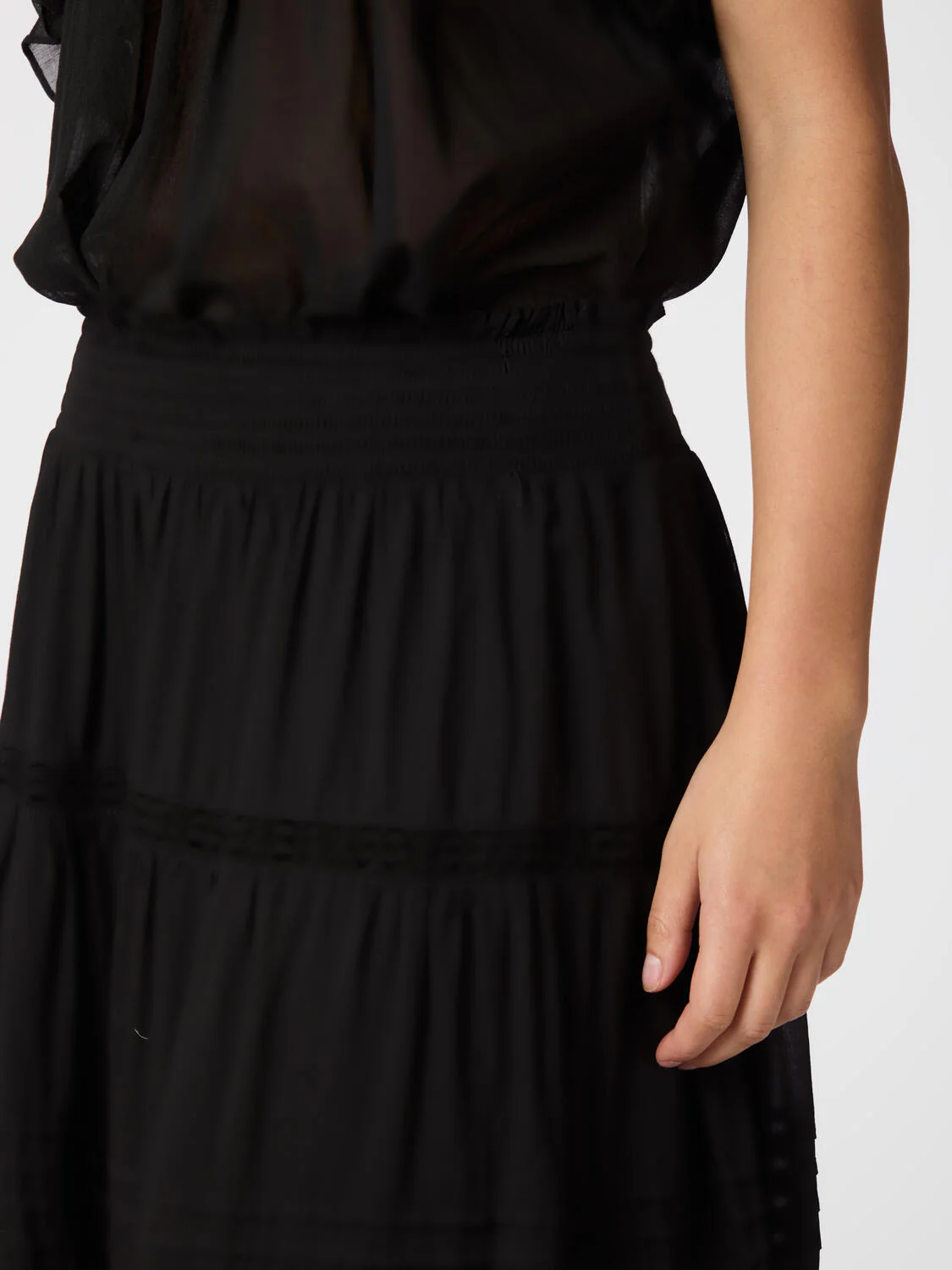 Felicia S Voile nederdel - sort - Image 5