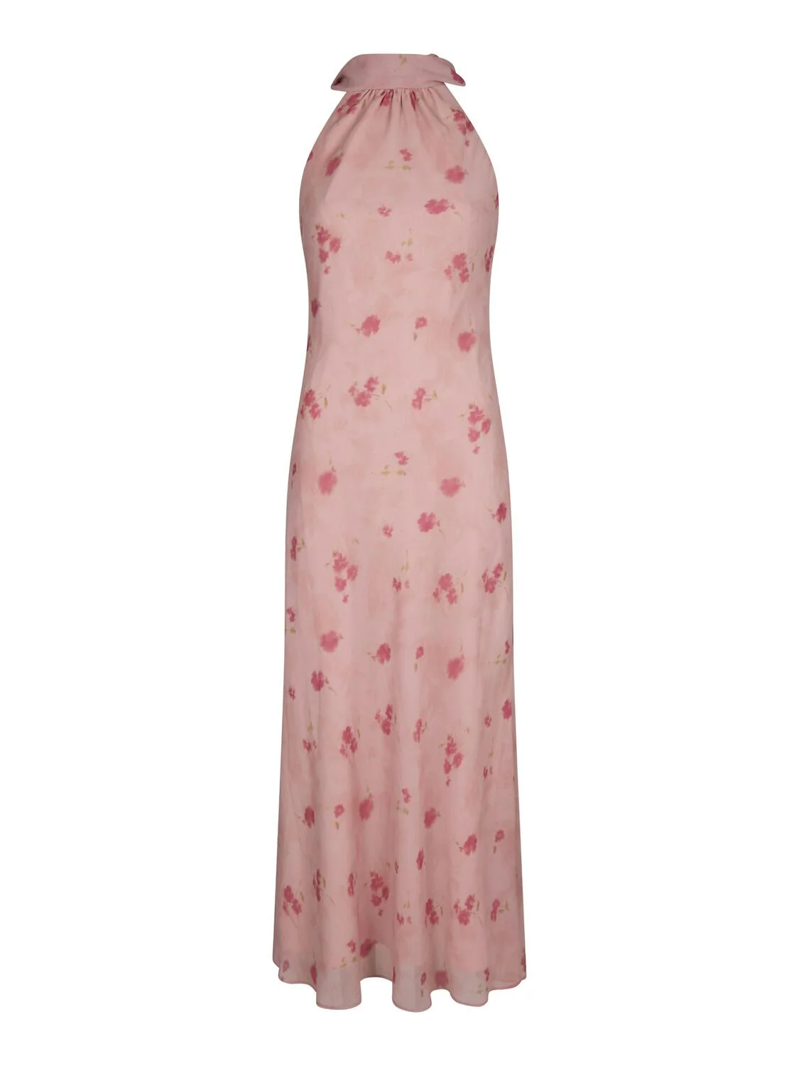 Fiona Blurred Flower Halter Neck kjole - lyserød - Image 2