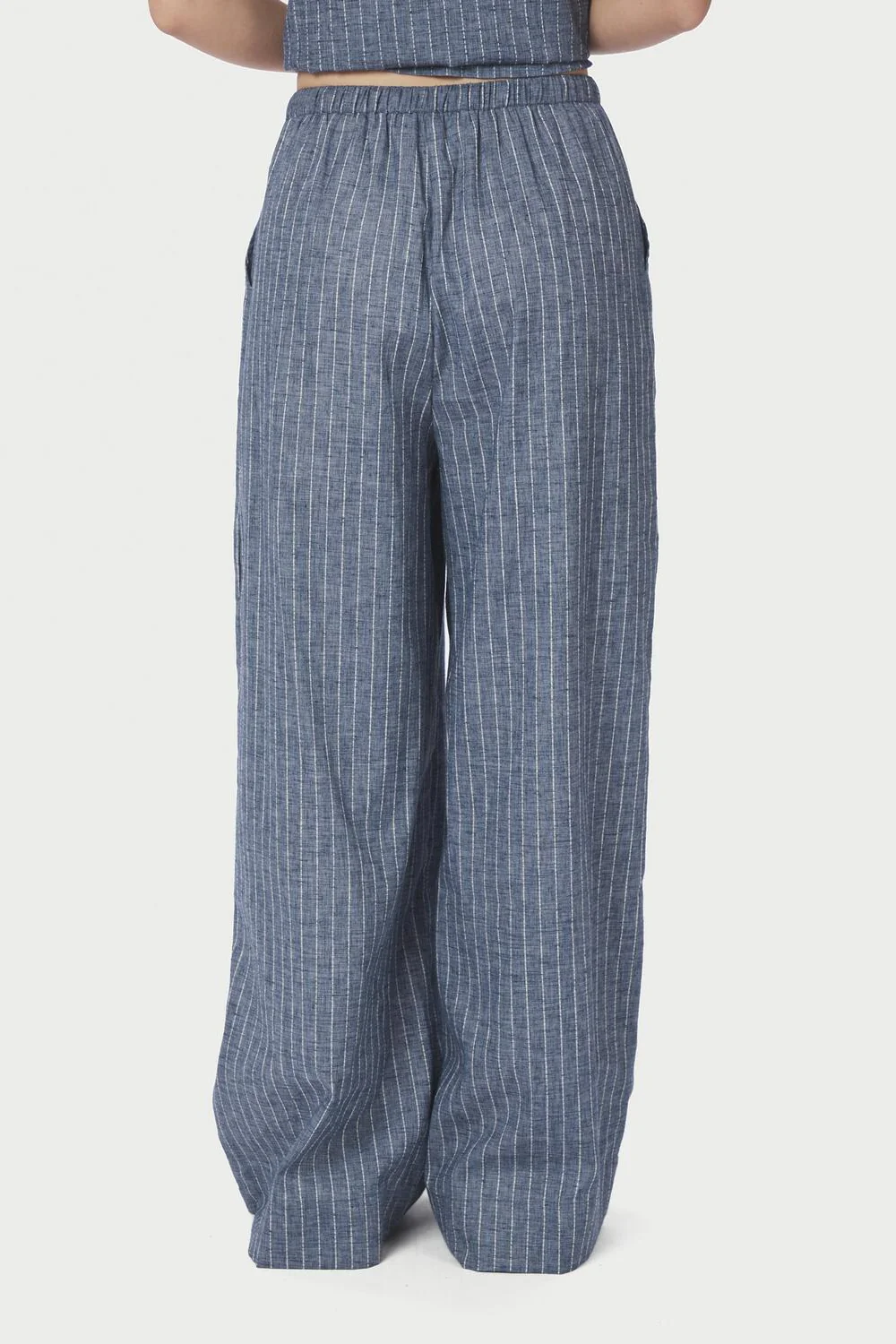 Heifa Emb Stripe bukser - blå - Image 5