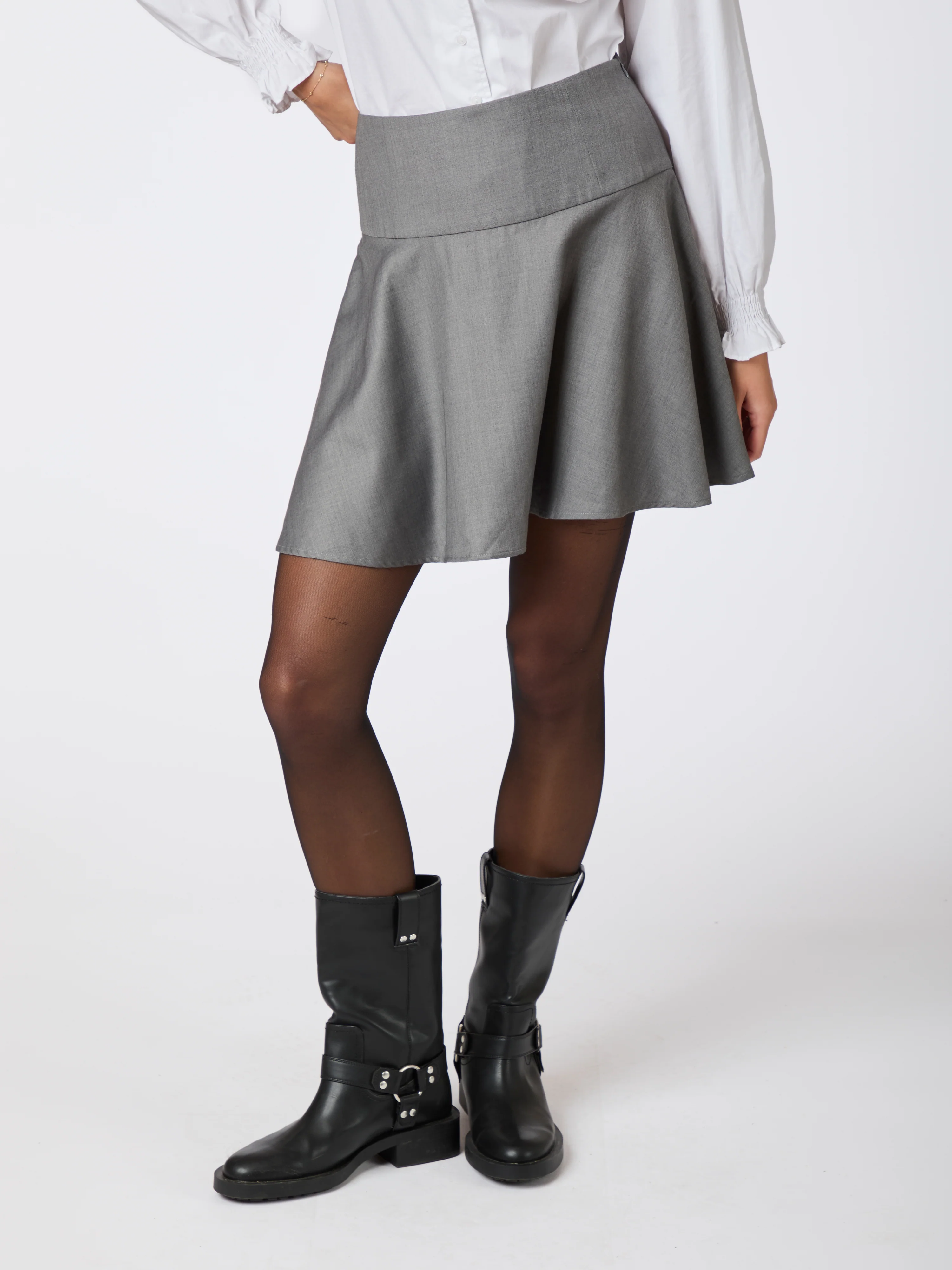 Pamelo nederdel - Dark Grey Melange - Image 3