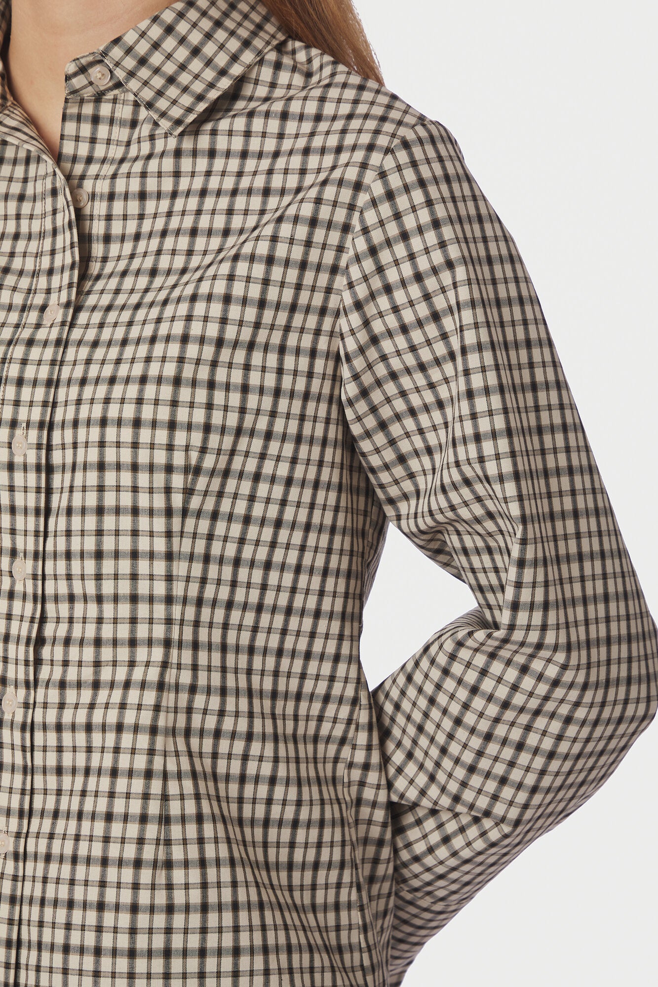 Rosa Checked skjorte - beige - Image 5