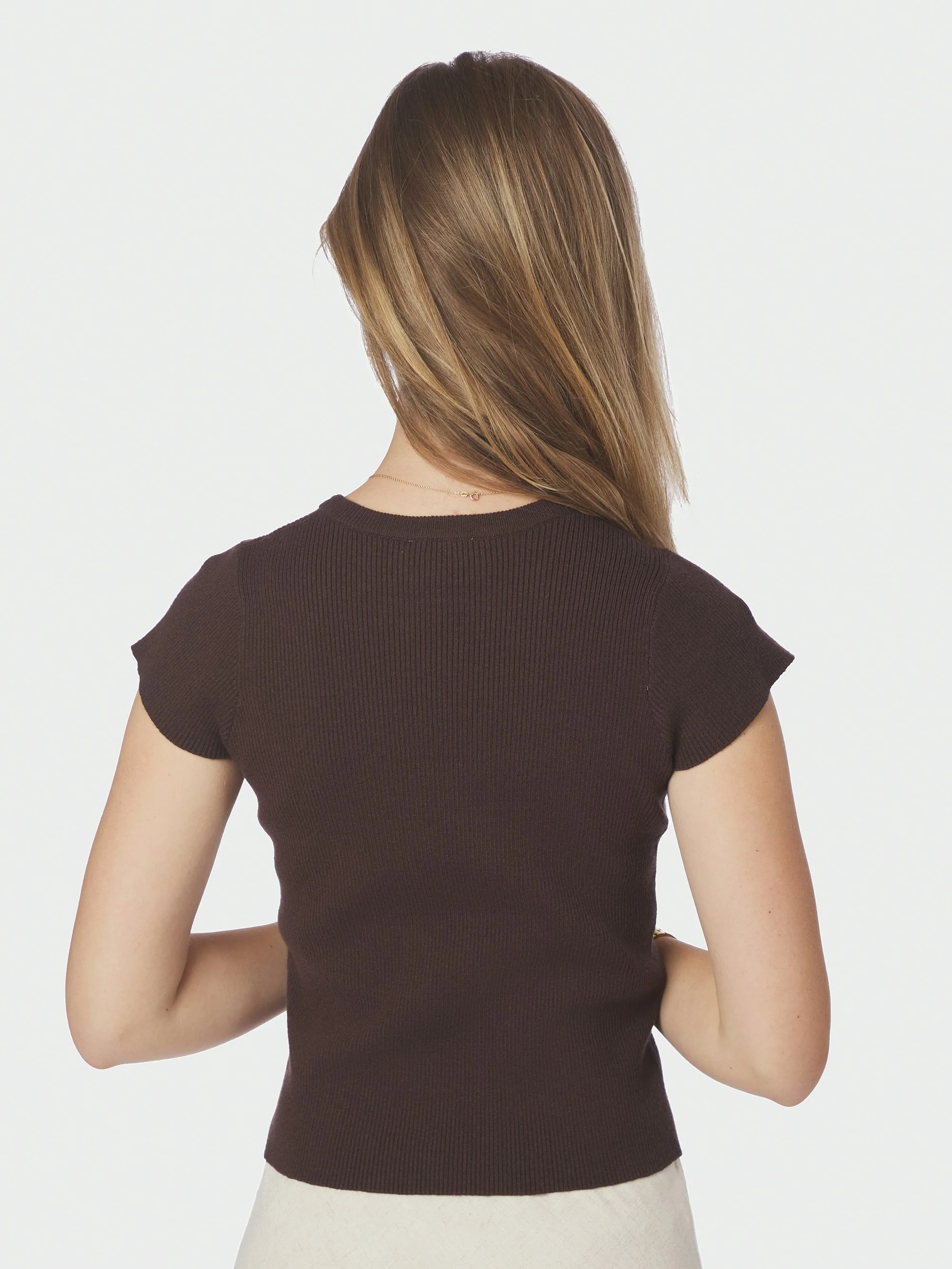 Tirra Knit t-shirt - brun - Image 6