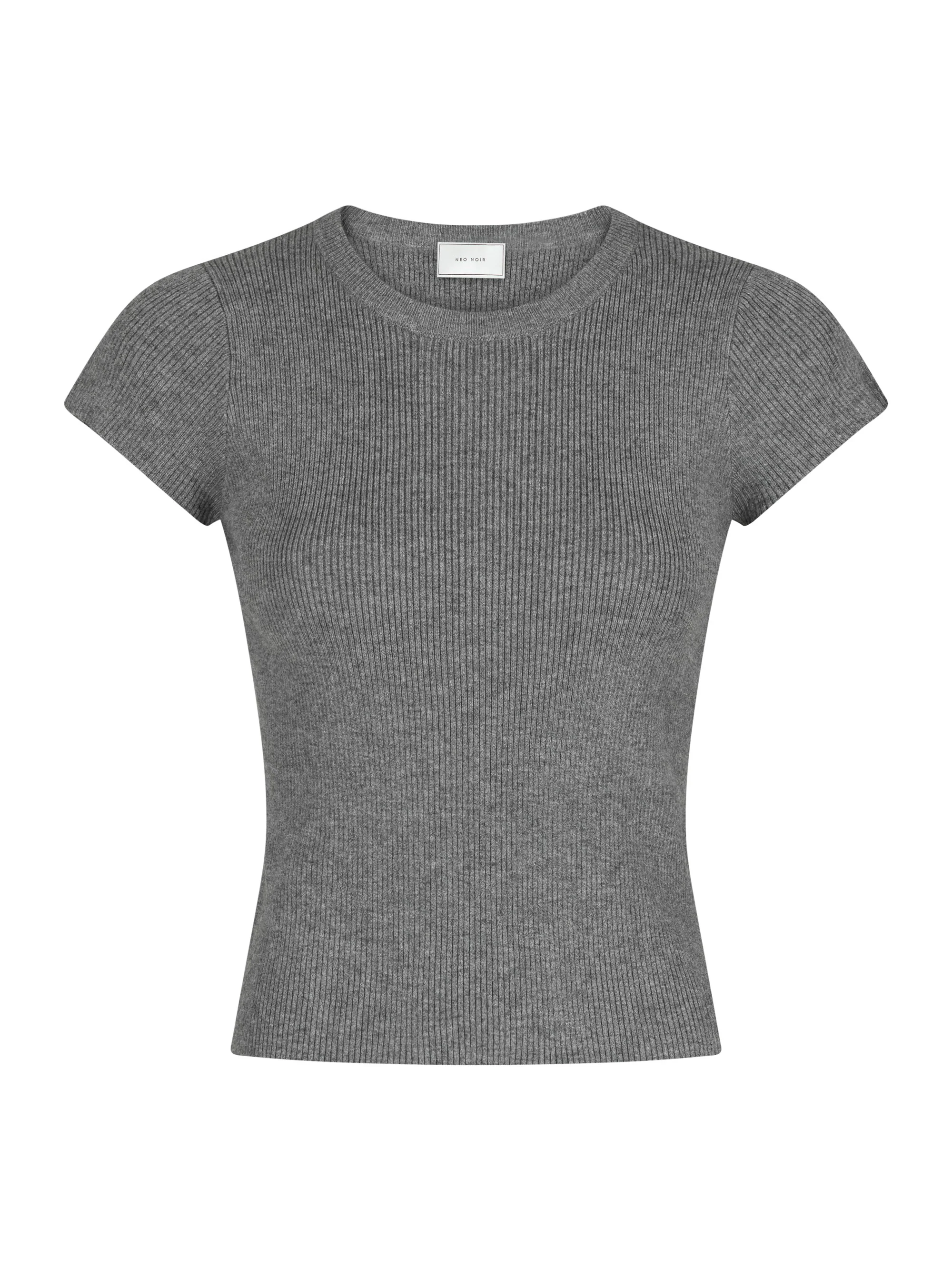 Tirra Knit t-shirt - Dark Grey Melange - Image 2