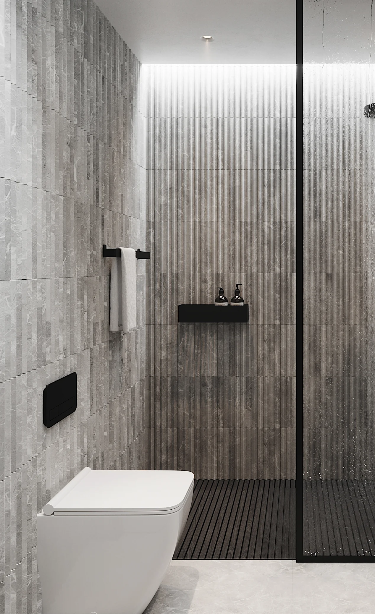 Bath hylde, L40 cm - sort - Image 2