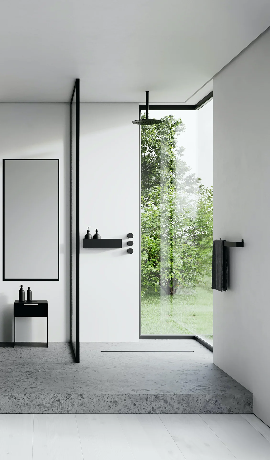 Bath hylde, L40 cm - sort - Image 3