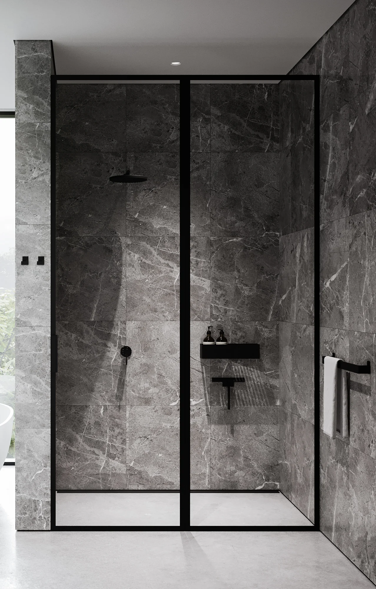 Bath hylde, L40 cm - sort - Image 4