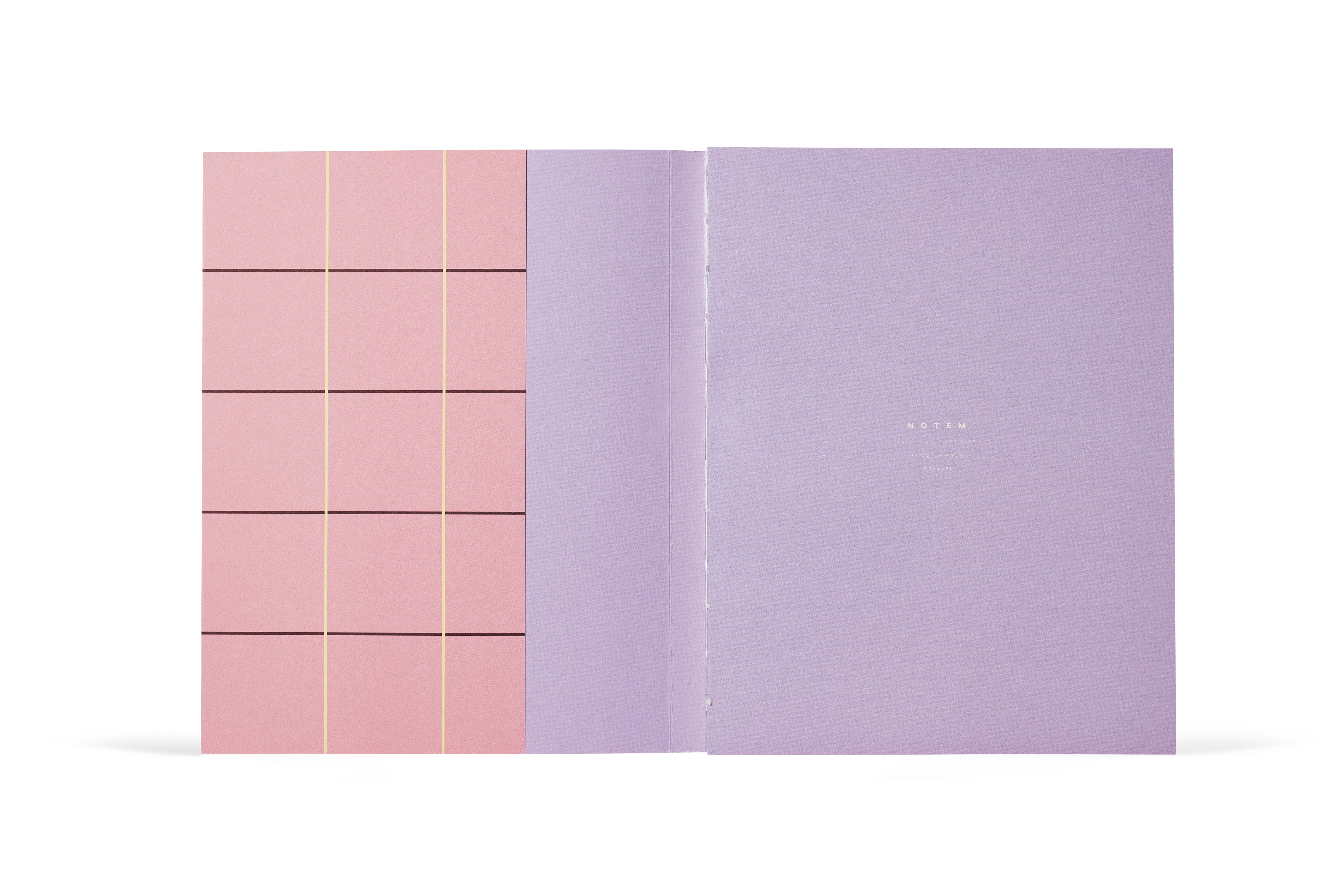 UMA Flat Lay notesbog, large - Rose check - Image 3