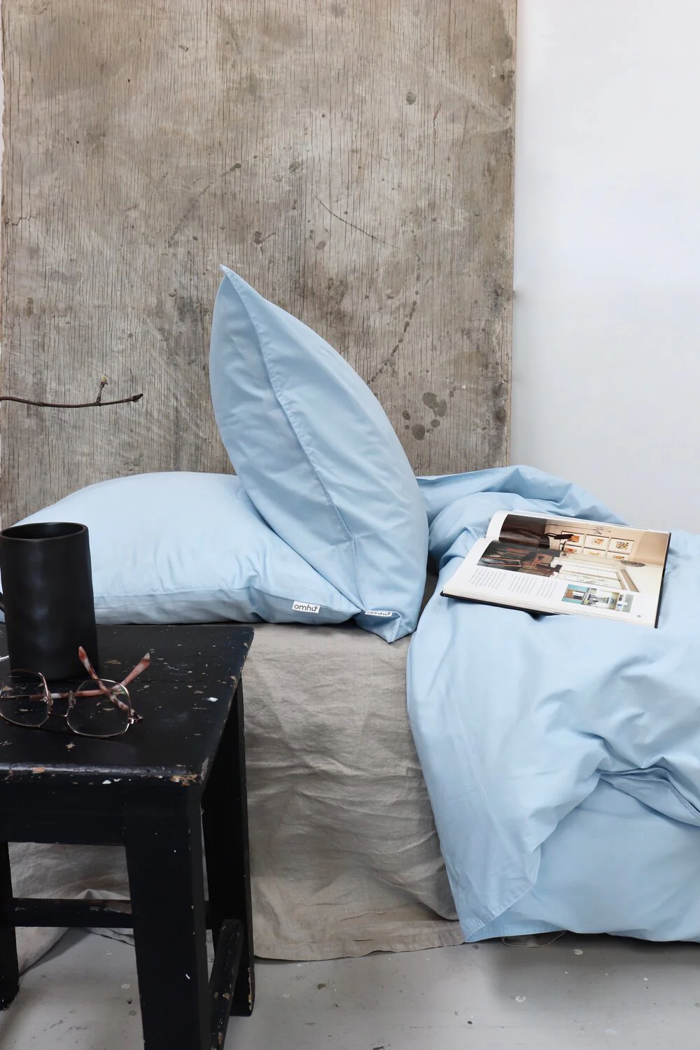 Percale sengetøj - lys blå - Image 2