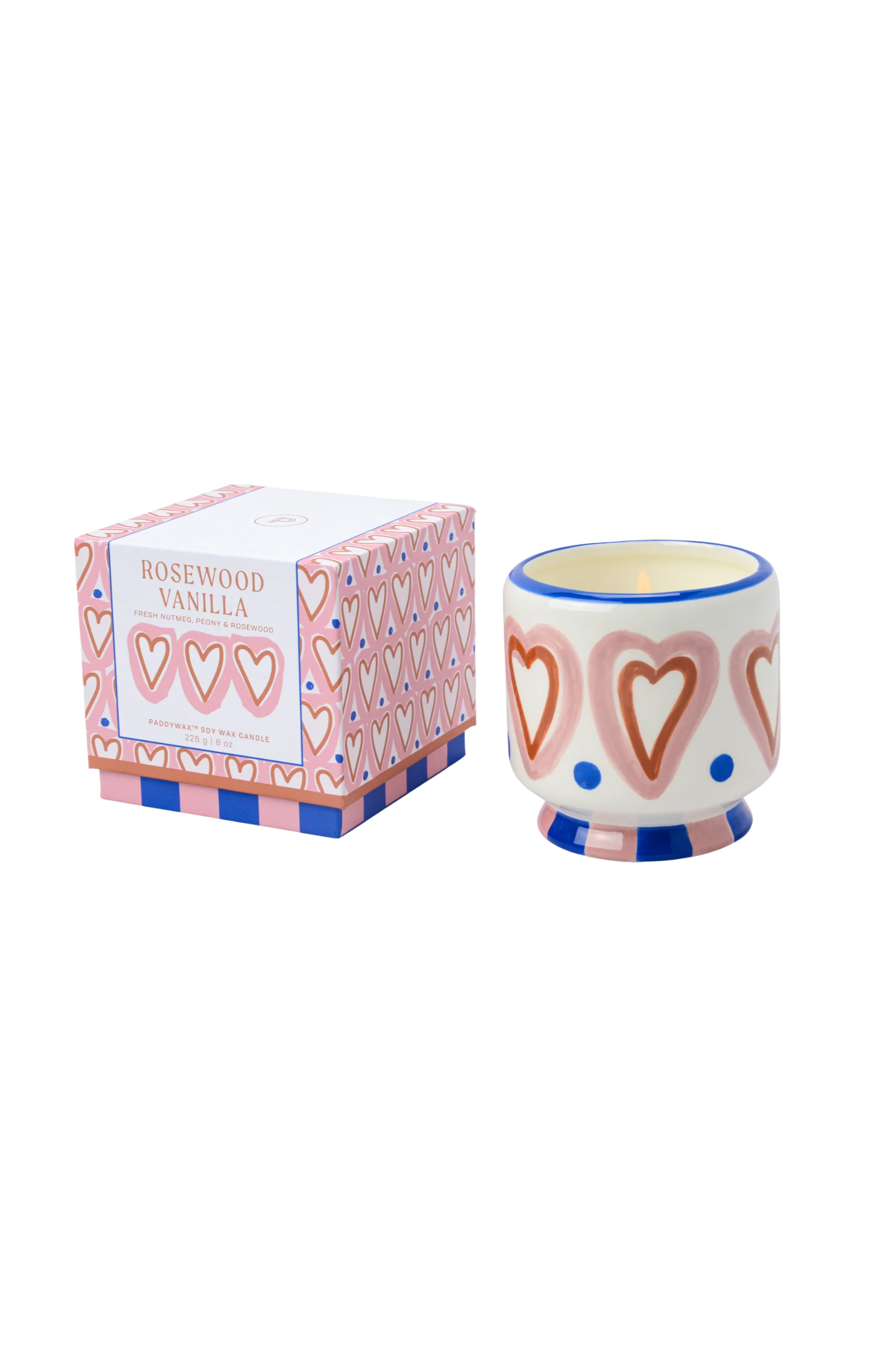 Adopo Hearts keramik duftlys - Rosewood Vanilla - Image 2
