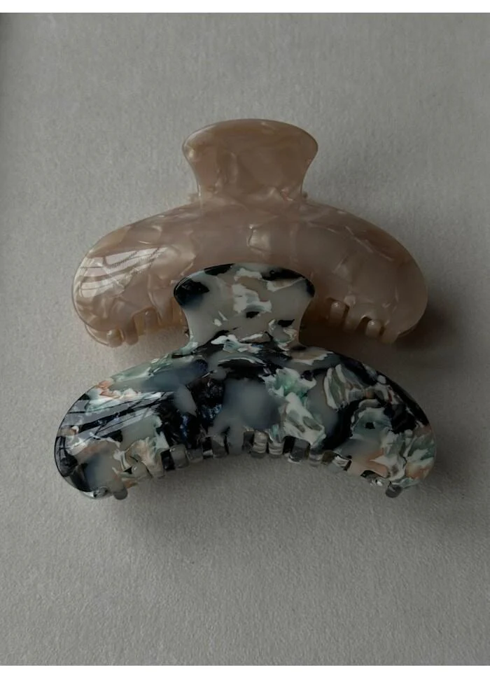 Anja claw hårklemme - Almond MOP - Image 3