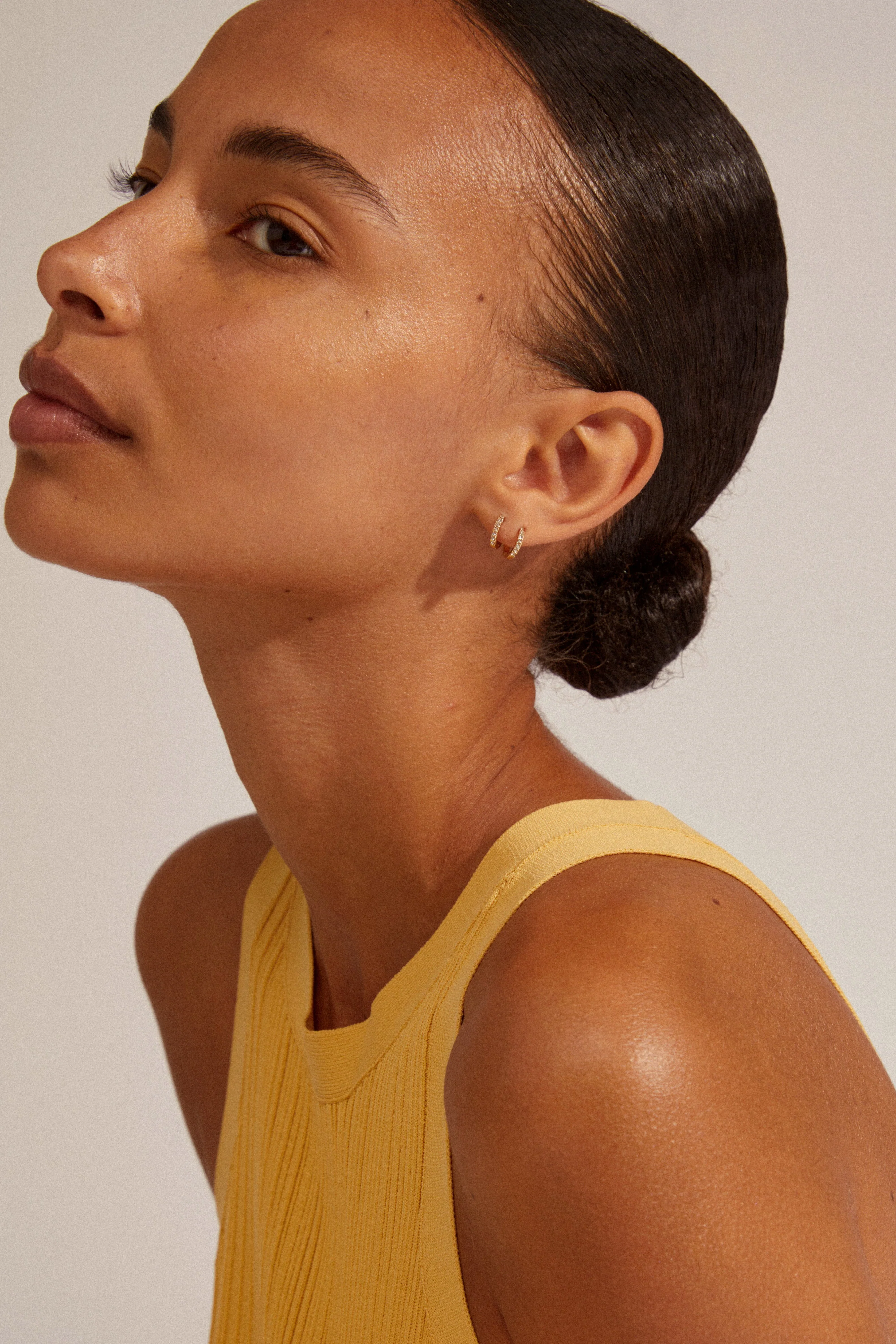 Ebna Crystal hoops, mini - forgyldt - Image 2