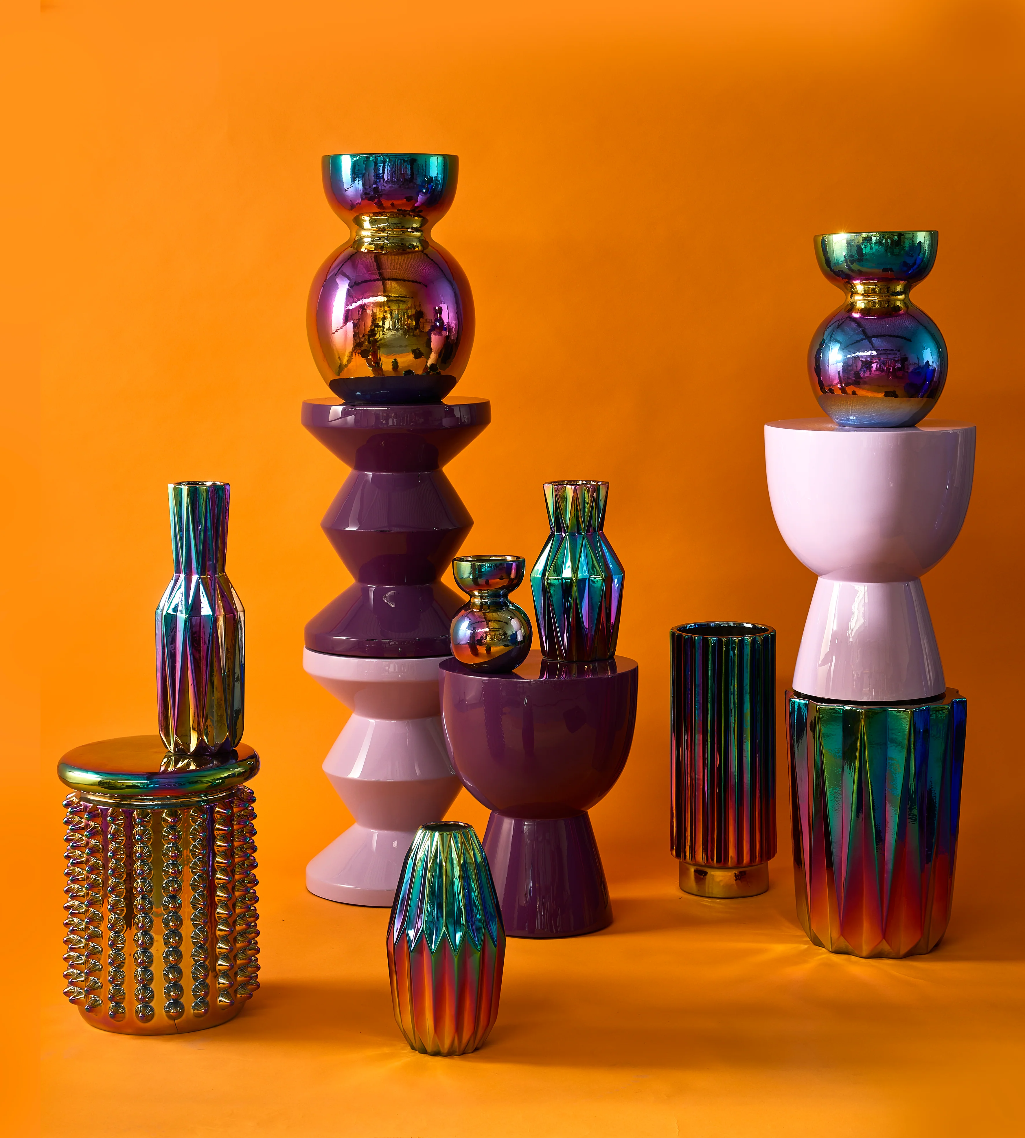 Oily Folds vase, M - multi - Image 2