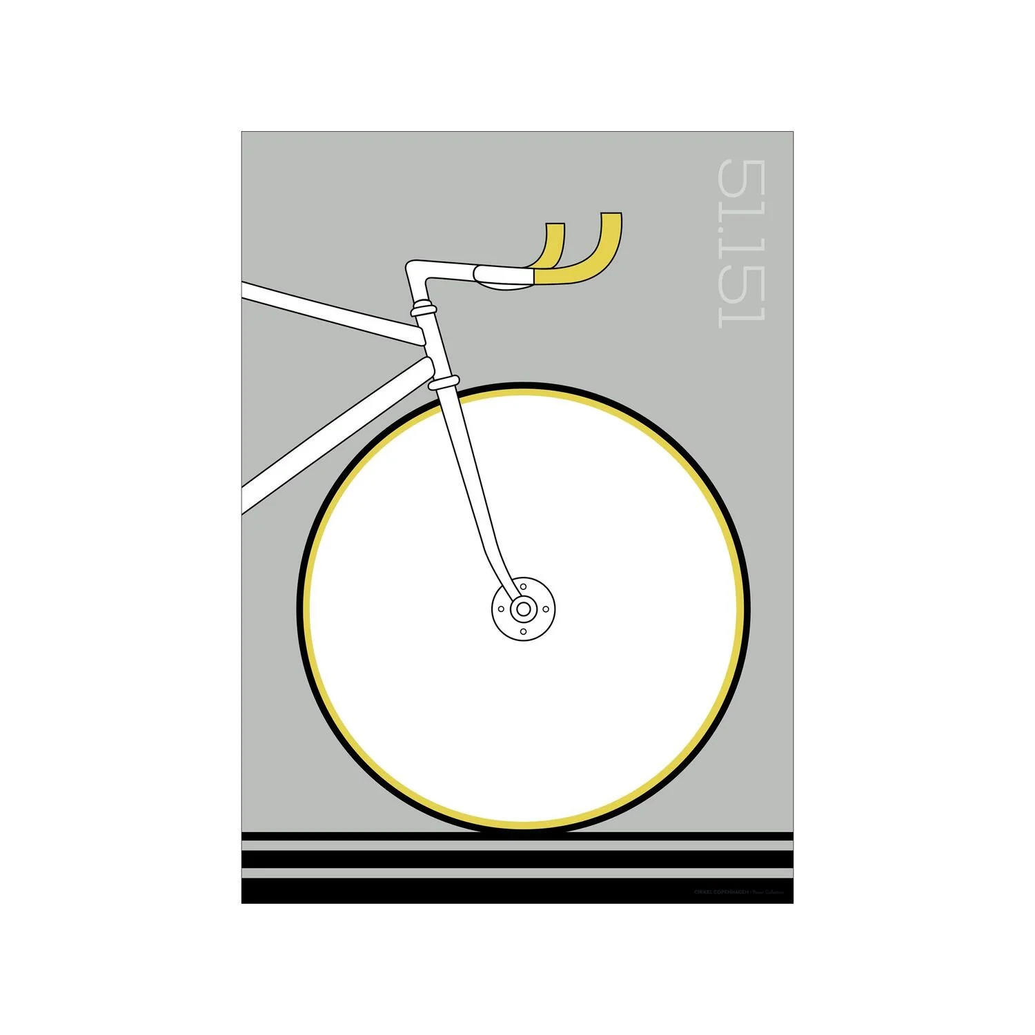 Cikkel Copenhagen Un Ora Grey plakat - 50x70 cm.