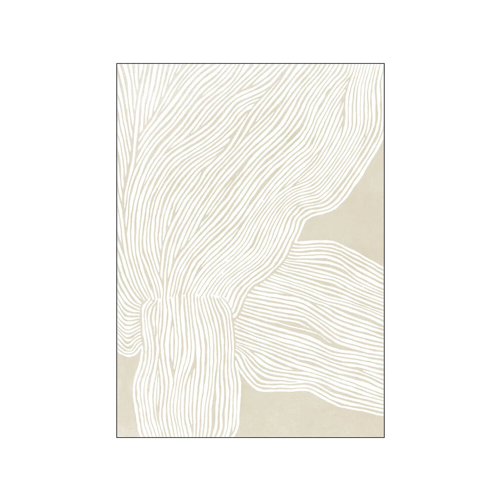 The Line no. 09 plakat, creme - 50x70 cm