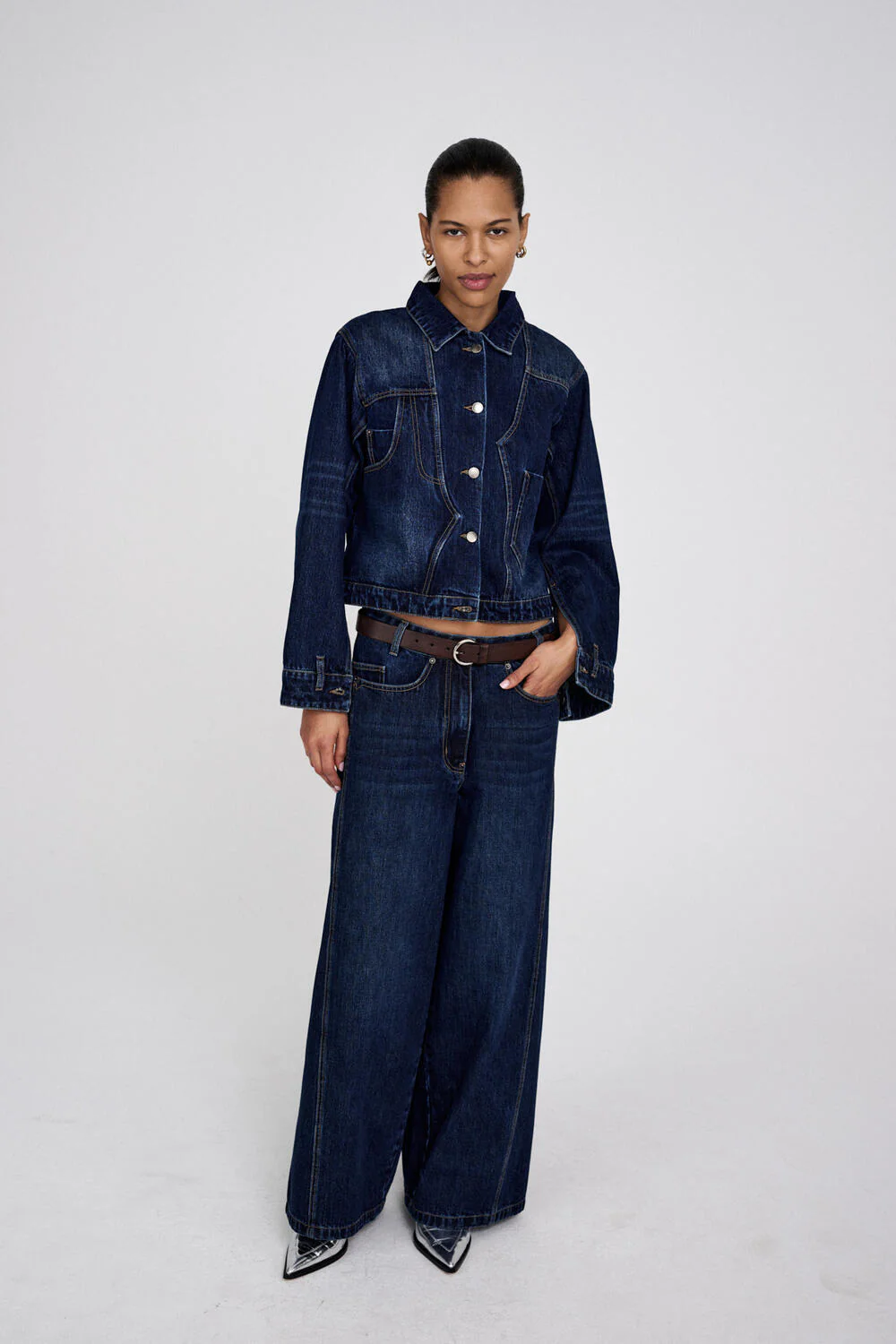 Janny denimjakke - Dark Washed Indigo - Image 5