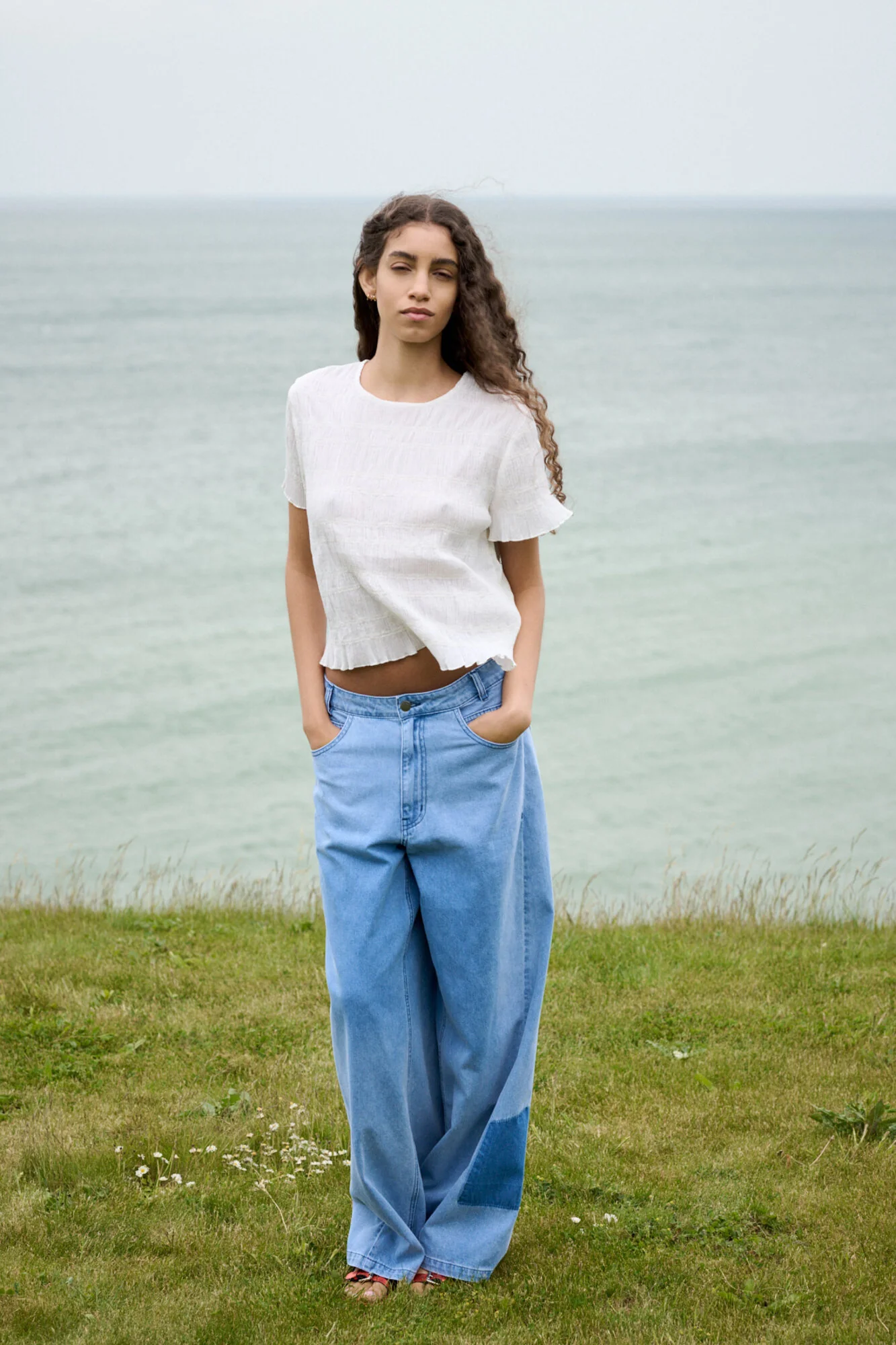 Lane Wide Leg jeans - Light Washed Denim