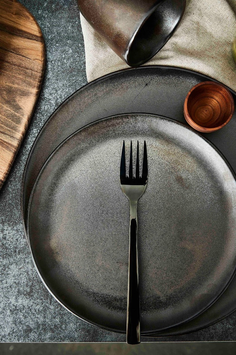 Frokost tallerken, brun metallic - 23 cm. - Image 2