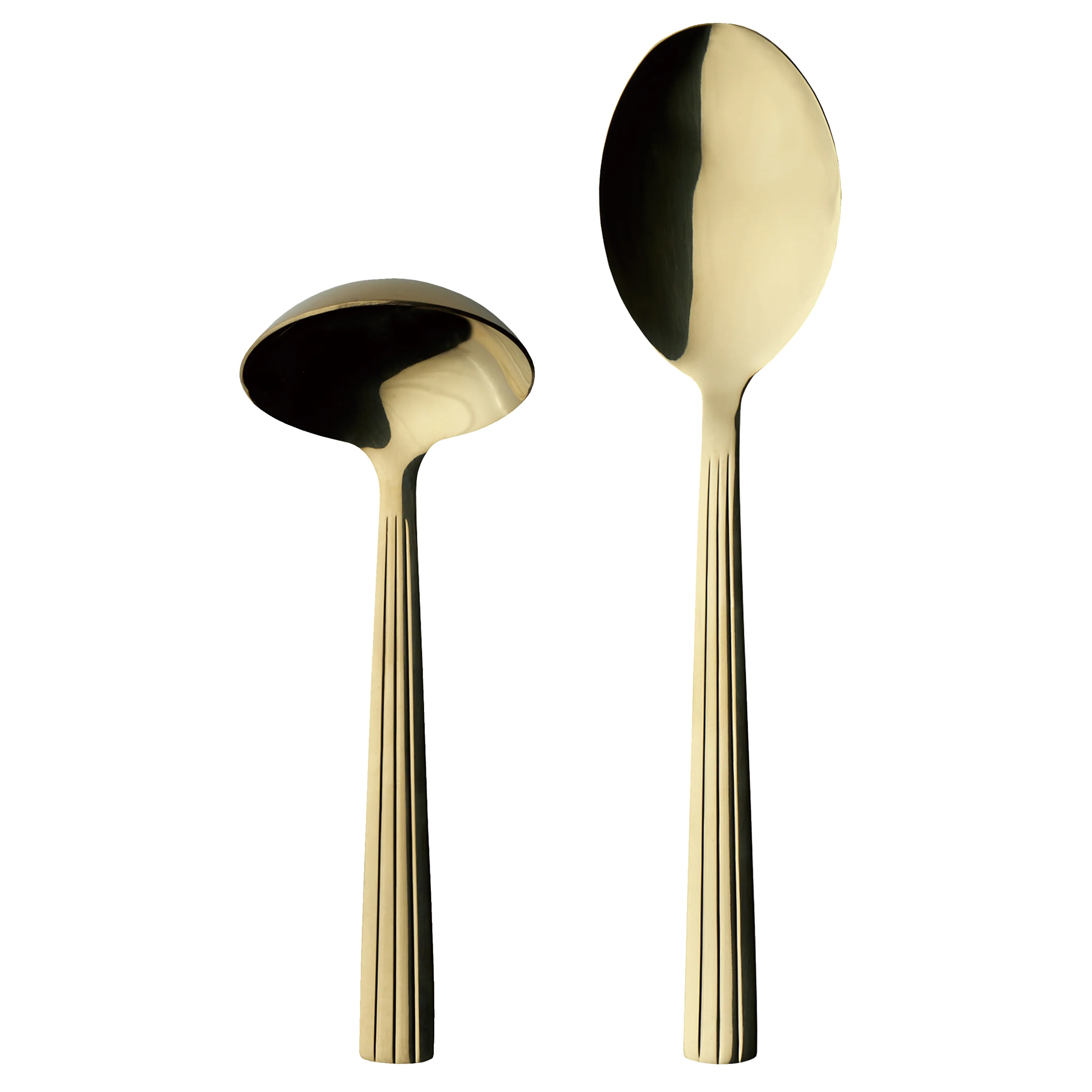 Serveringssæt - Champagne guld