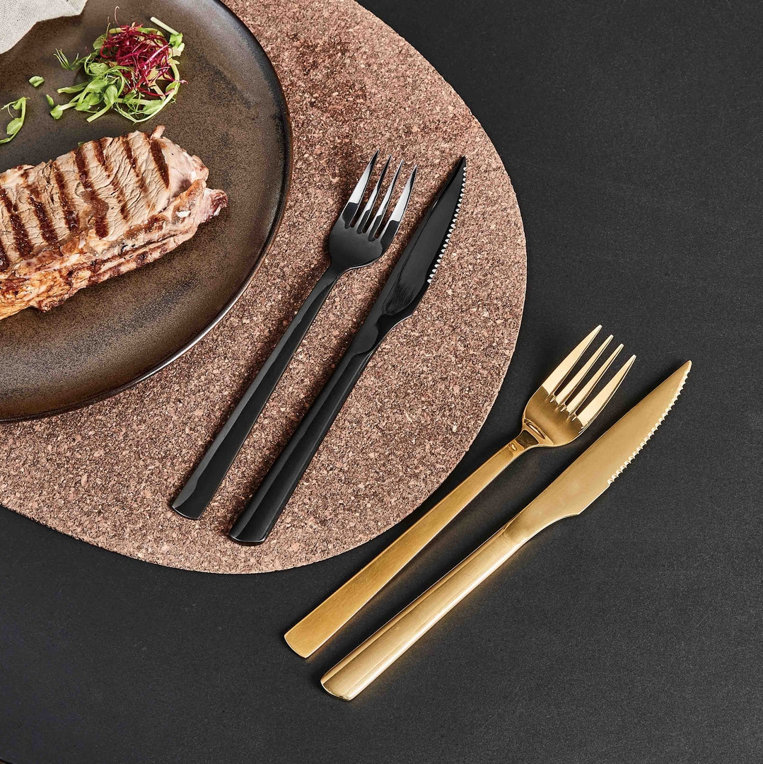 Steaksæt, 8 dele - guldfarvet - Image 2