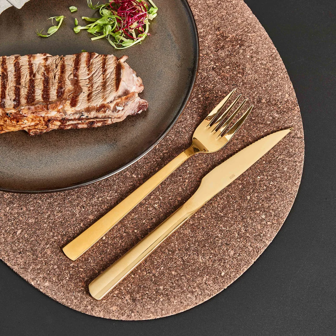 Steaksæt, 8 dele - guldfarvet - Image 3