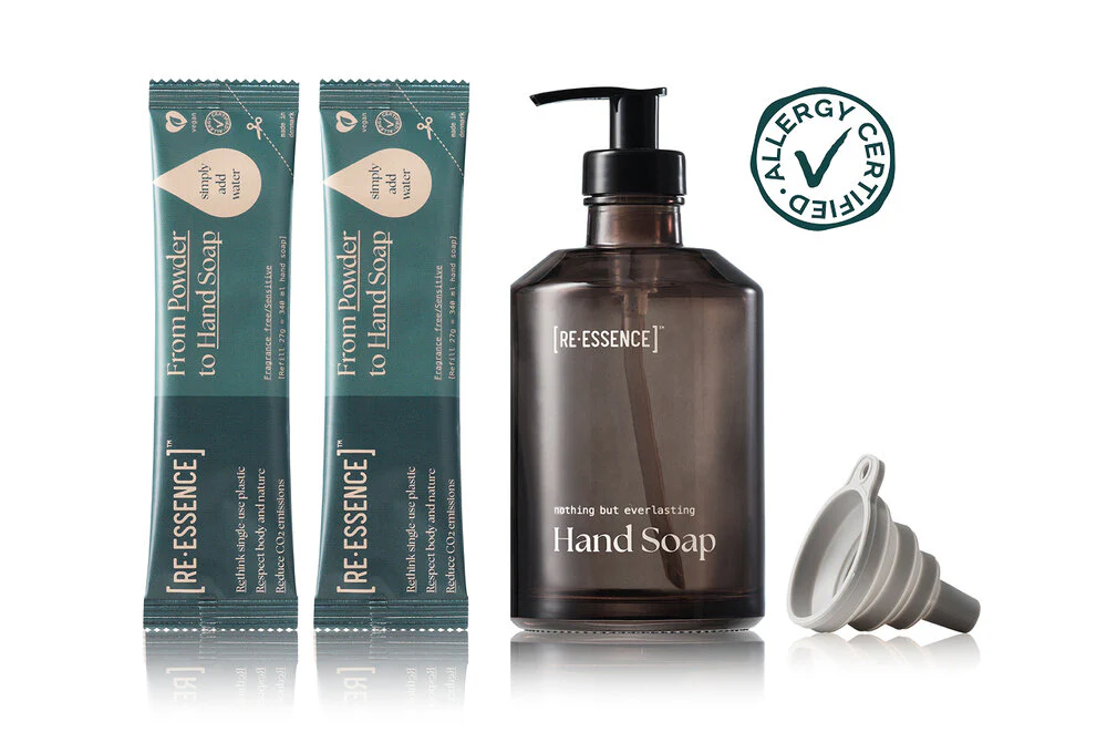 Håndsæbesæt m. genanvendelig glasdispencer - parfumefri - Image 4