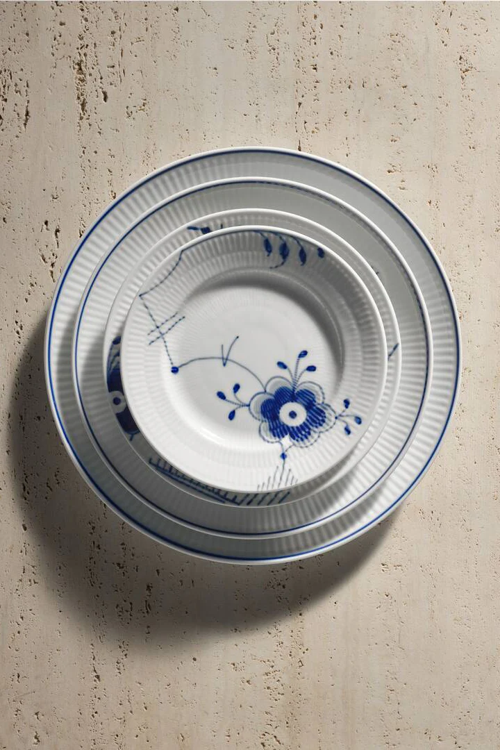 Blå Mega Riflet tallerken - Ø17 cm - Image 2