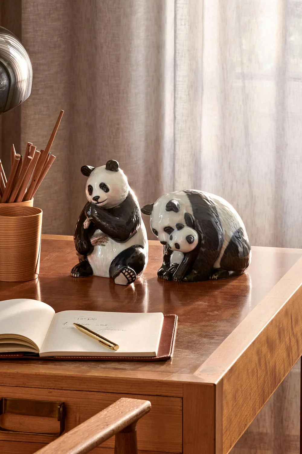Panda med Unge figur - H13 cm. - Image 3