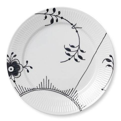 Sort Mega riflet tallerken - 27 cm.