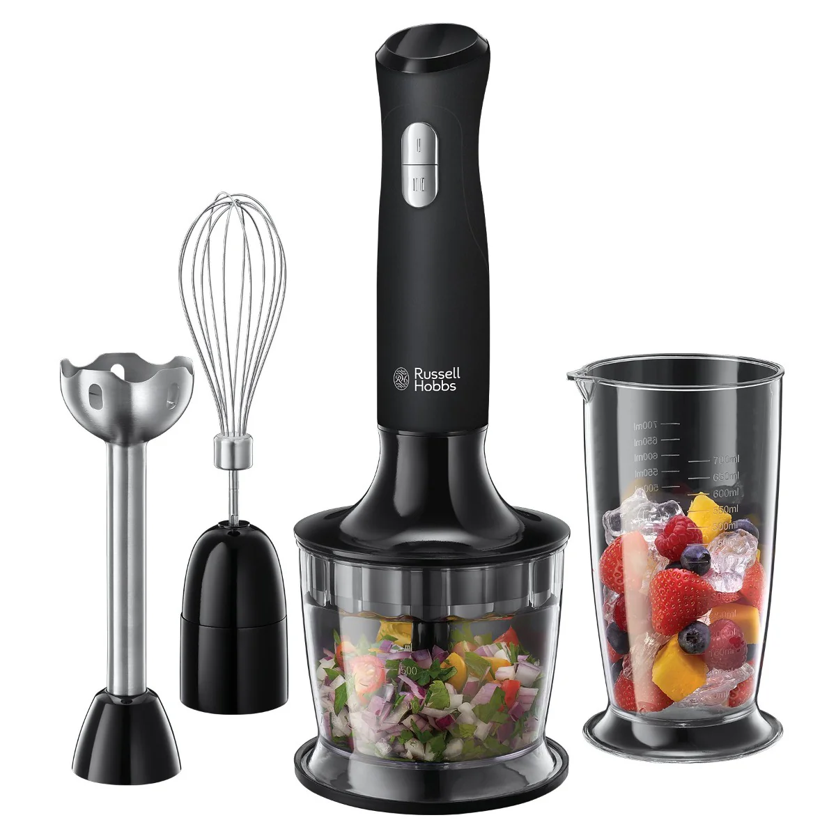 Matte Black 3i1 stavblender - Sort - Image 2