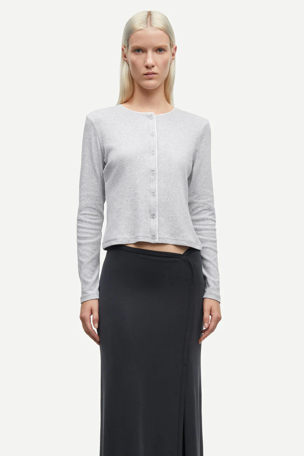 Sajune cardigan - Light Grey Mel.