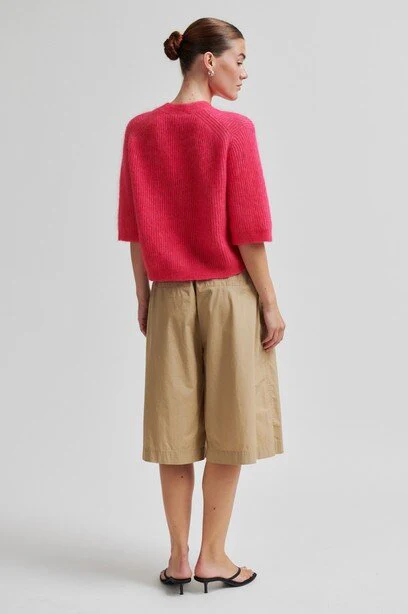 Andrea kortærmet cardigan - Raspberry Sorbet - Image 3