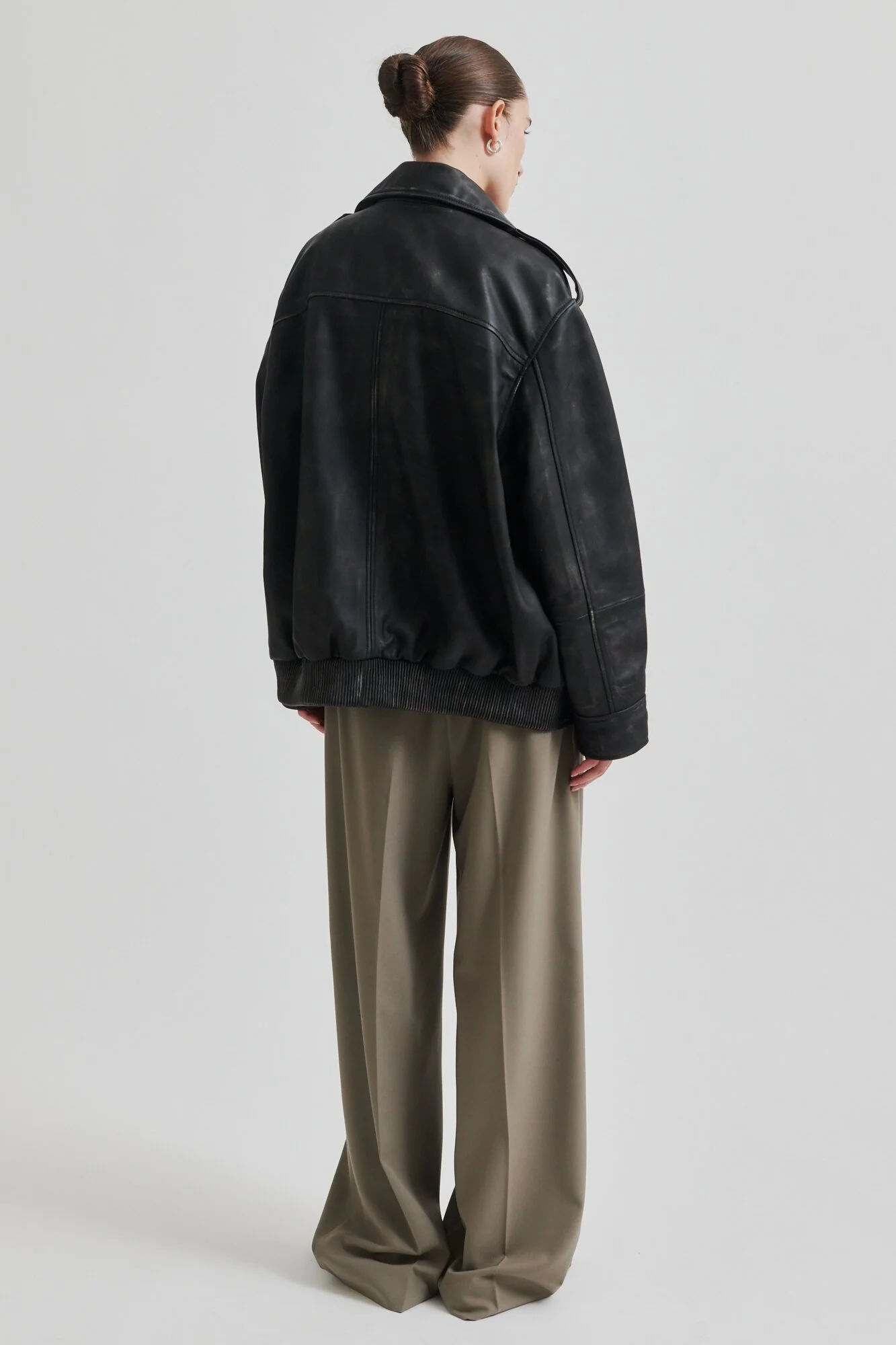 Auras læderjakke - sort - Image 5
