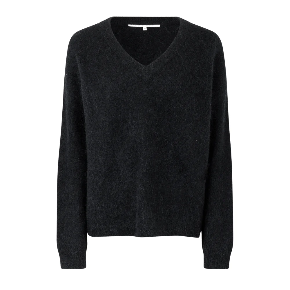 Brook Oversize V-Neck striktrøje - sort - Image 2
