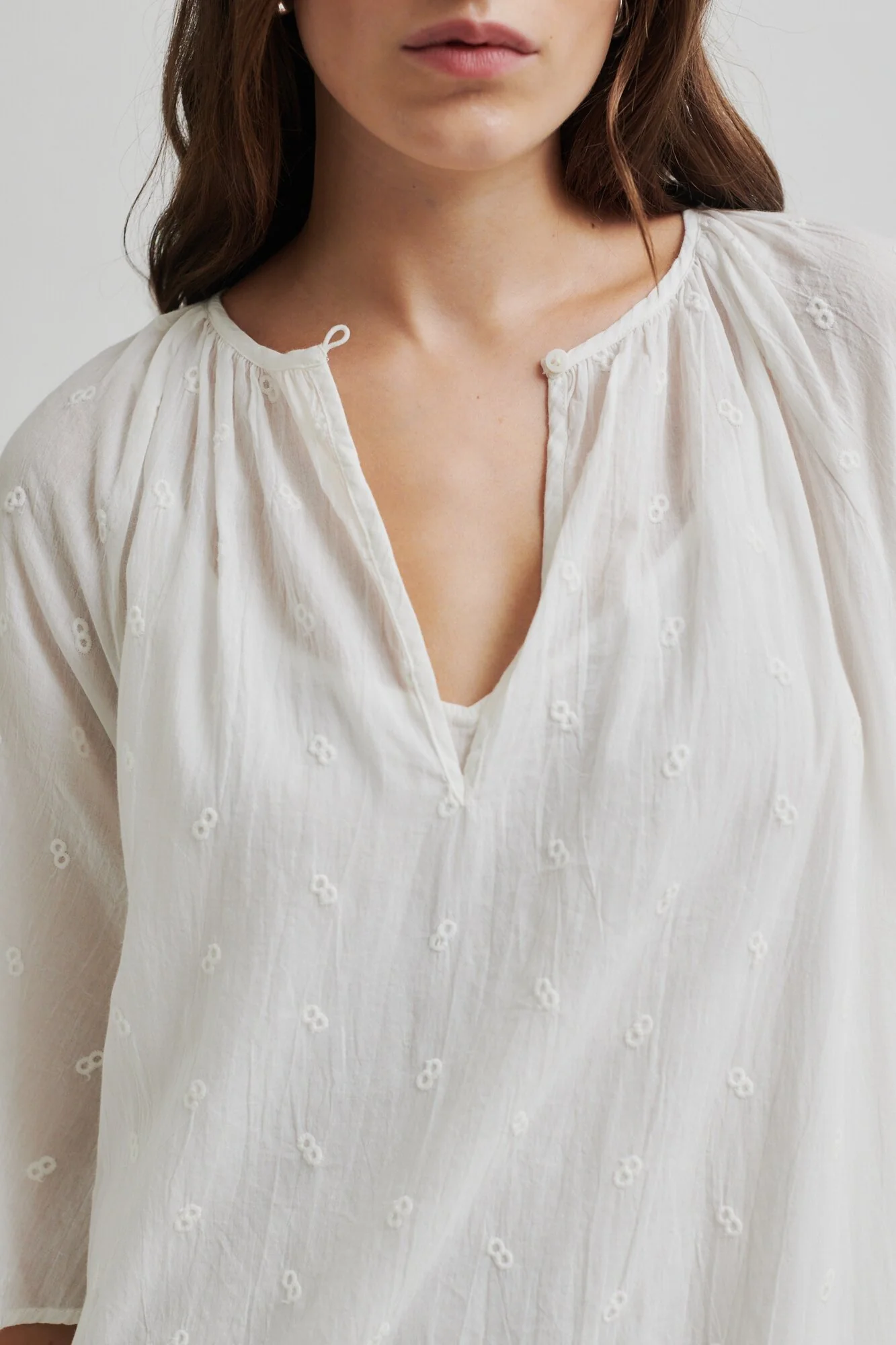 Ericae lang kjole - White Alyssum - Image 4