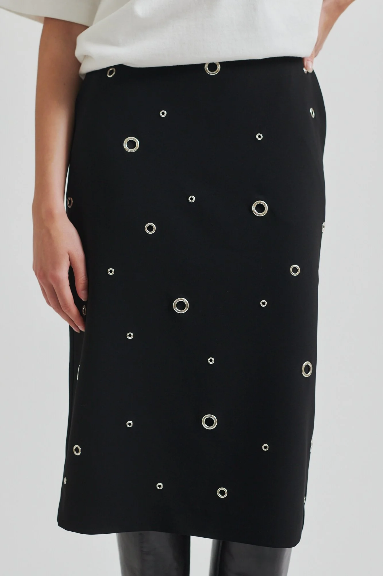 Eyla midi nederdel - sort - Image 3