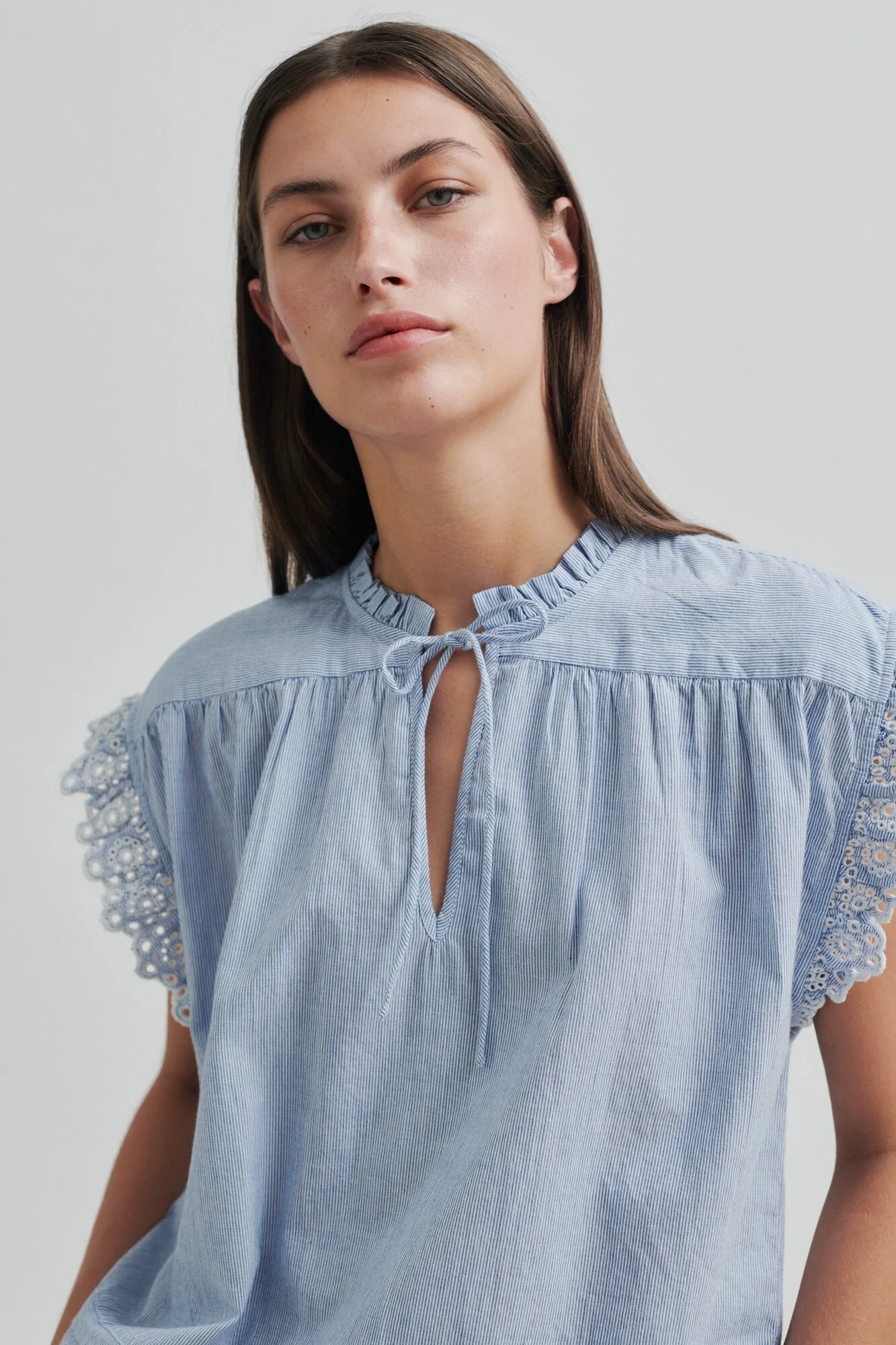 Laure Top - Light Blue Stripe - Image 3