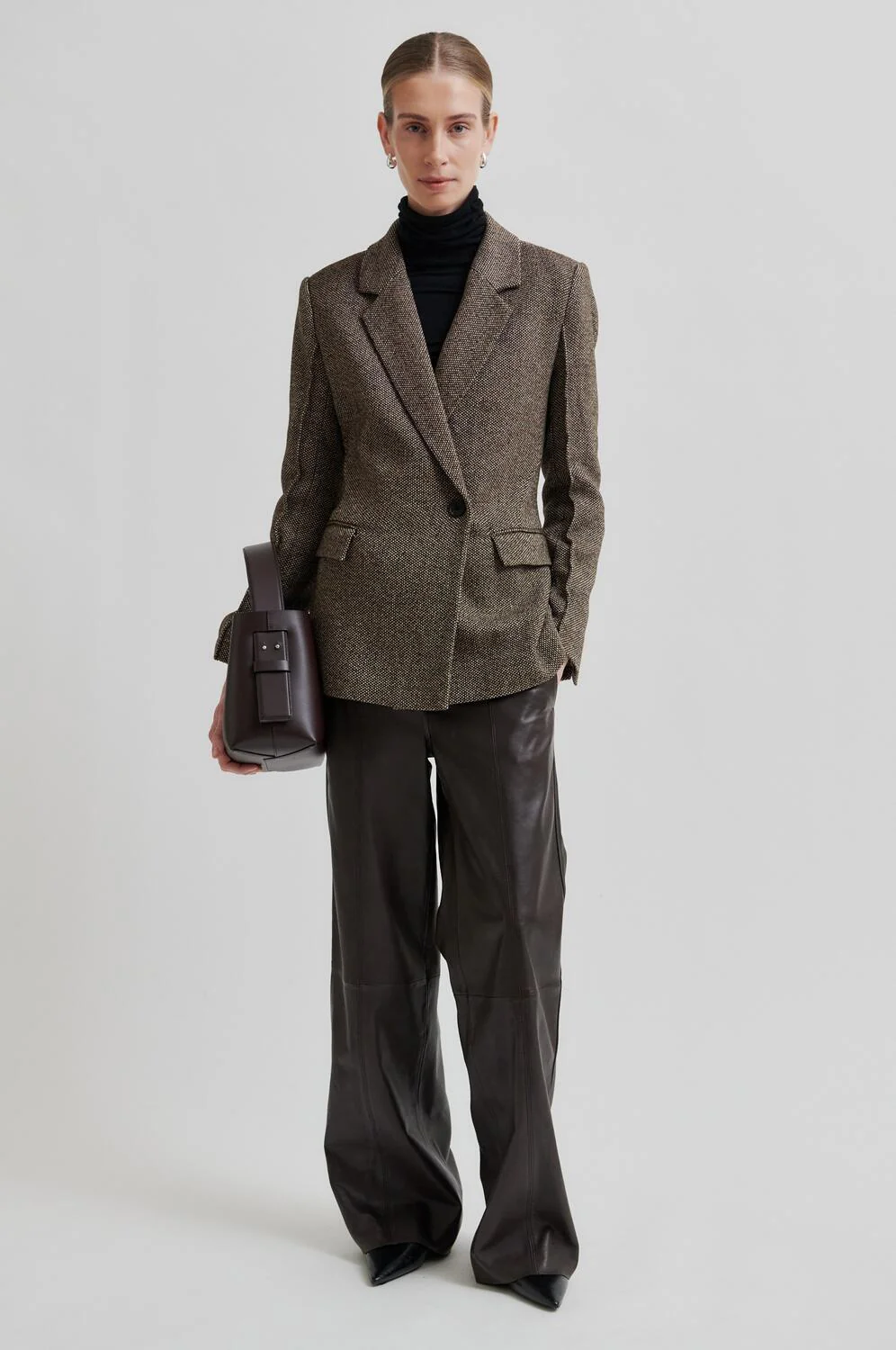 Letho læderbukser - Chocolate Plum - Image 7