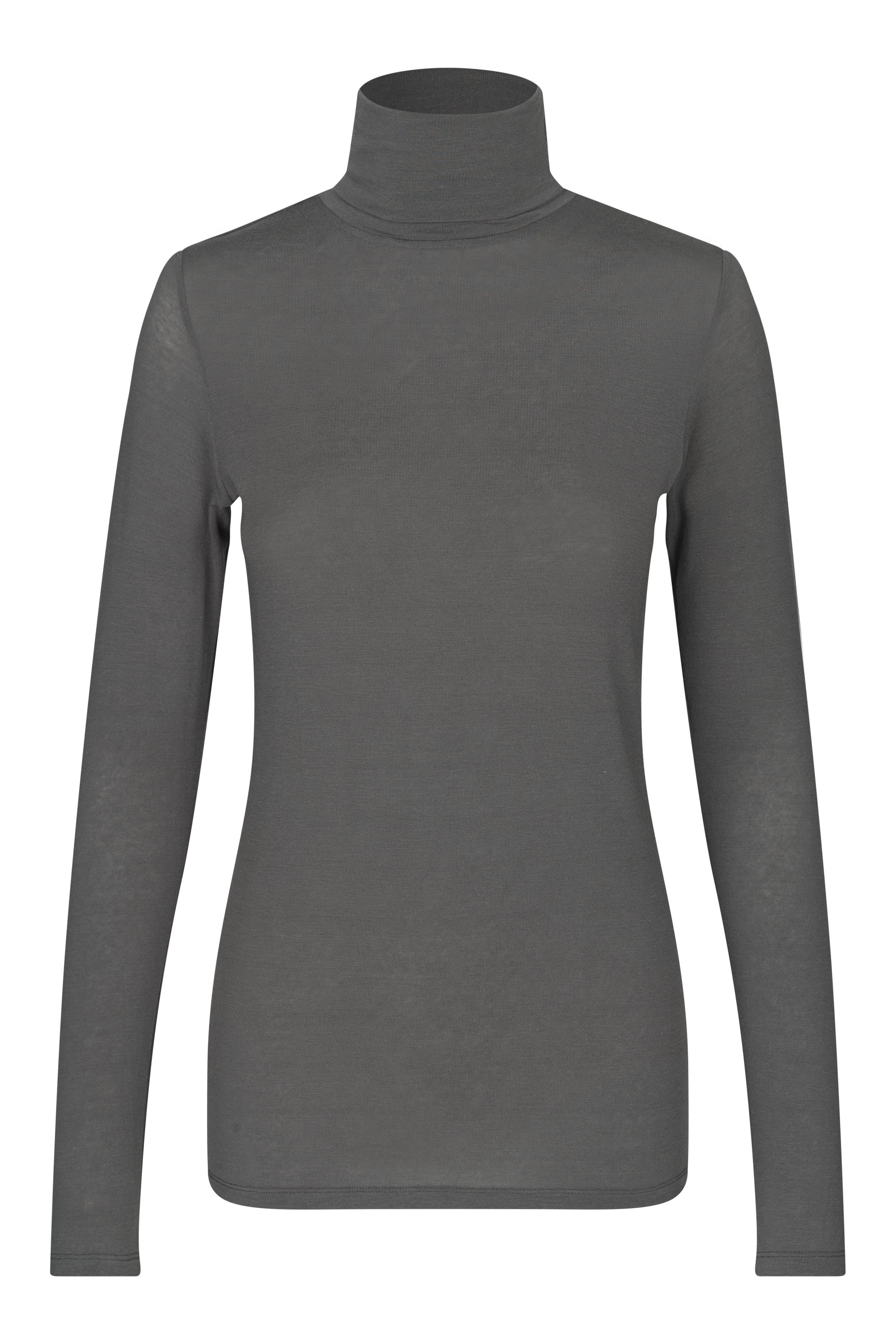 Matima T-Neck langærmet t-shirt - Volcanic Ash - Image 2