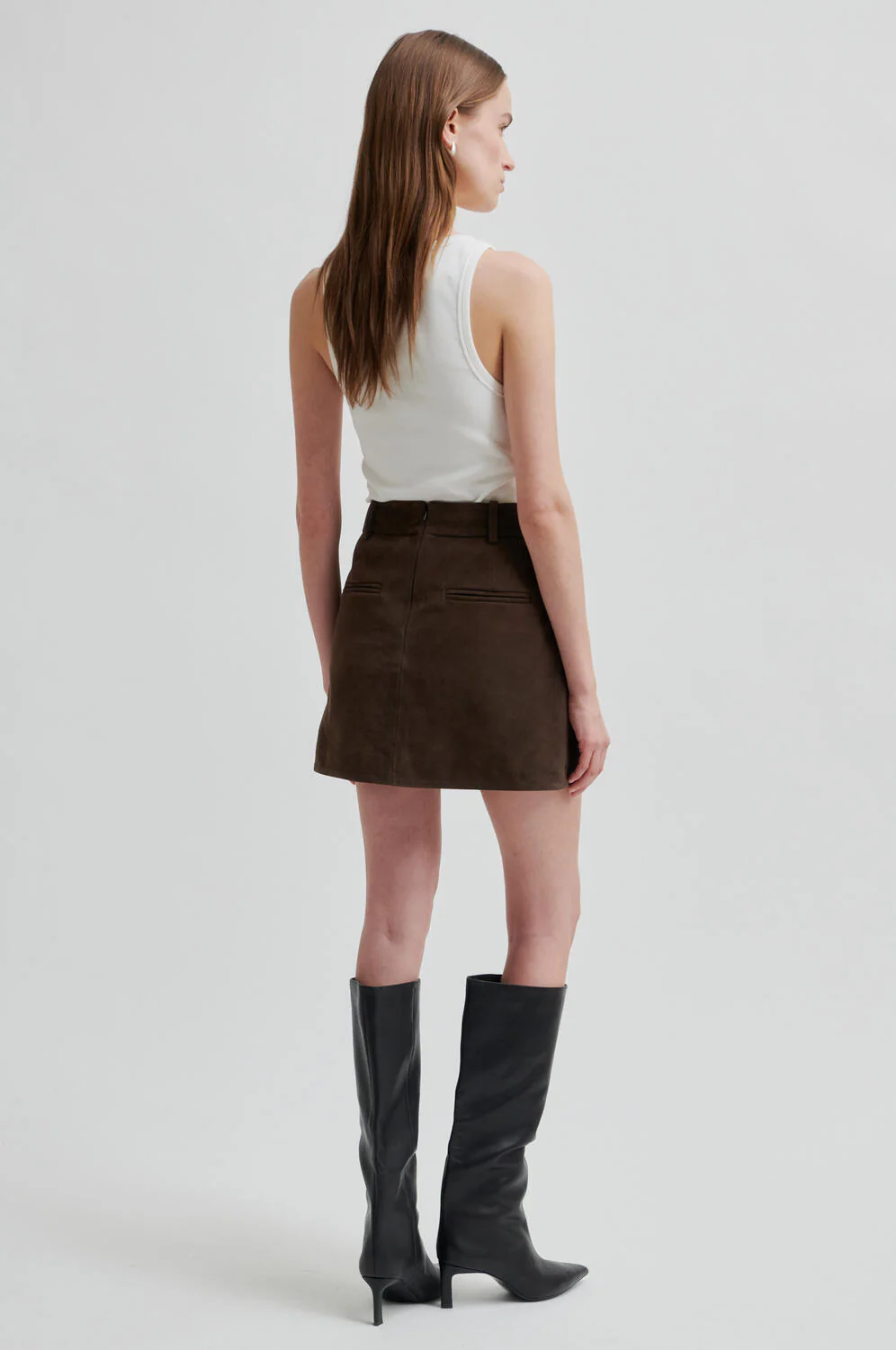 Noormie ruskind Mini nederdel - Chocolate Brown - Image 6