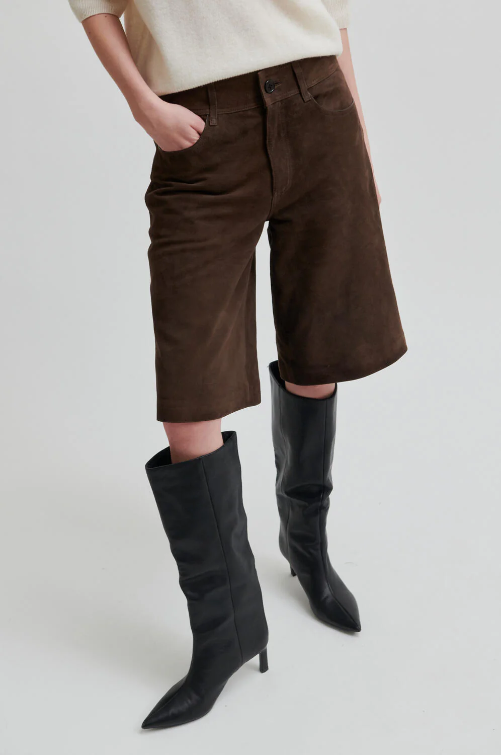 Noormie ruskind shorts - Chocolate Brown - Image 4
