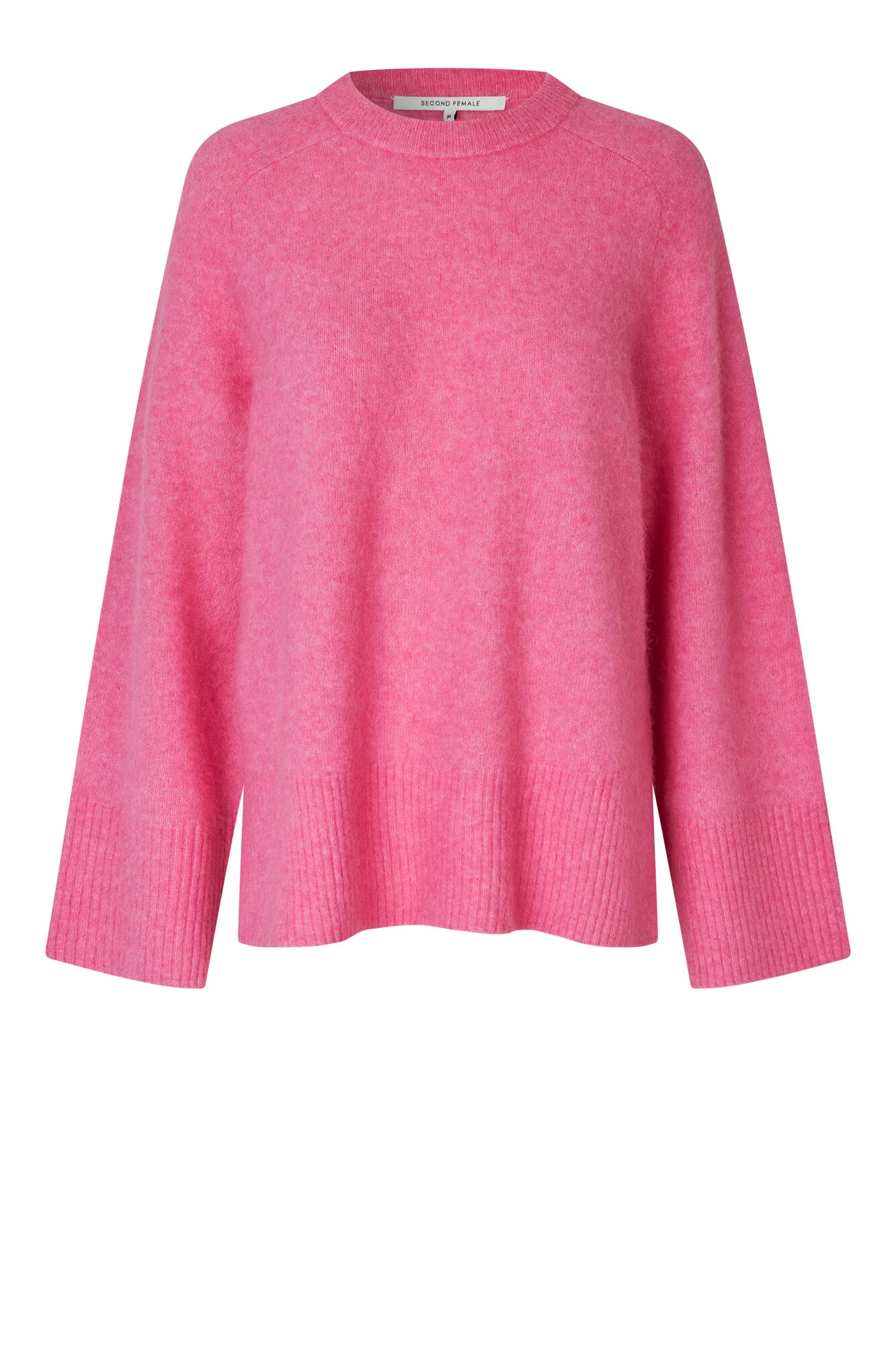 Roy Raglan O-Neck uldstriktrøje - Pink Cosmos - Image 2