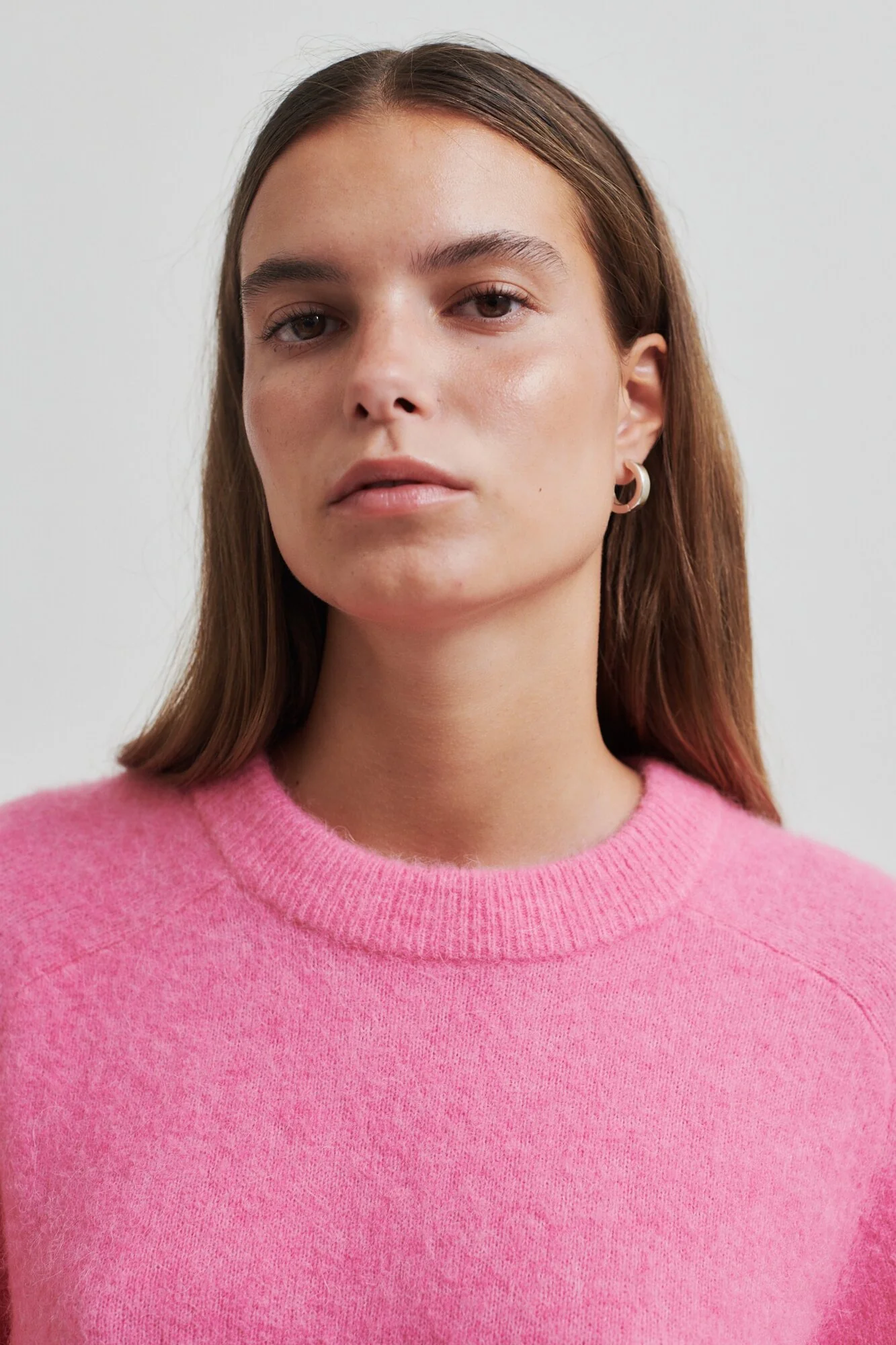 Roy Raglan O-Neck uldstriktrøje - Pink Cosmos - Image 3