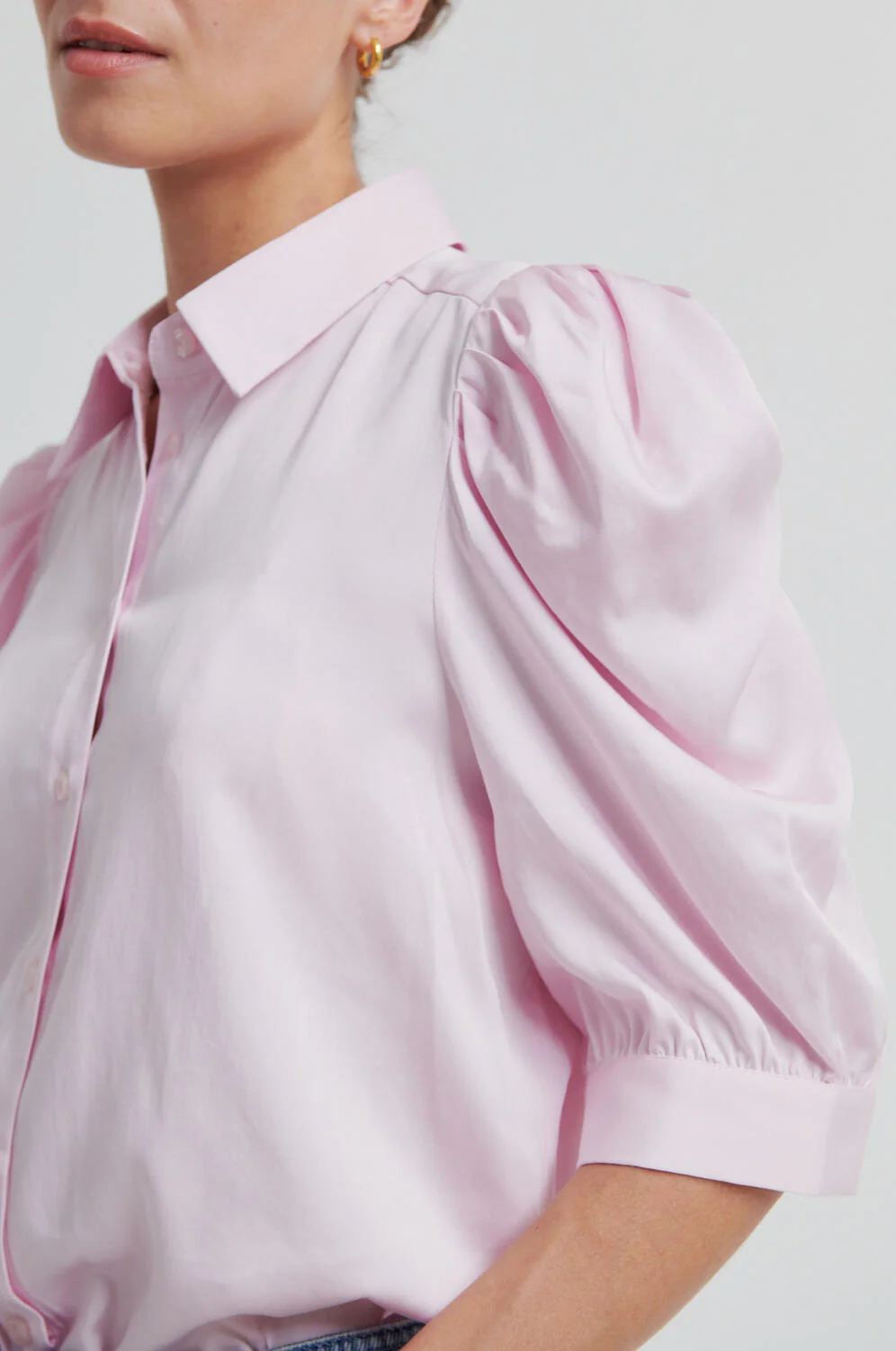 Samanta kortærmet skjorte - Pale Lilac - Image 3